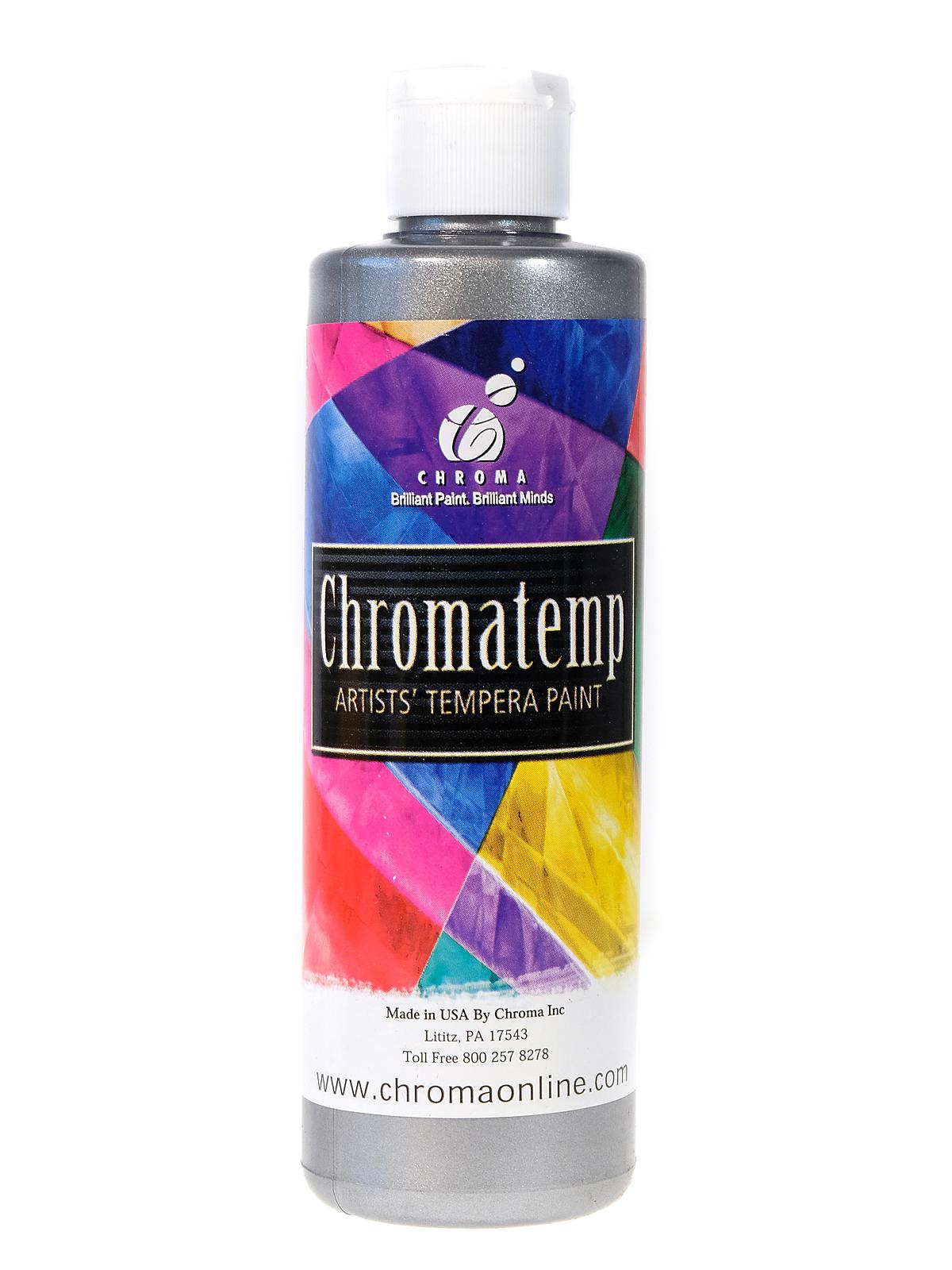 ChromaTemp Artists' Tempera Paint metallic silver 8 oz.