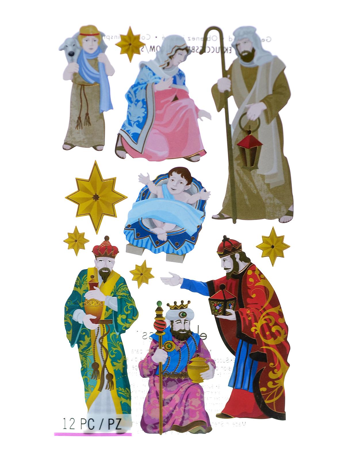Classic Stickers nativity 10 pieces