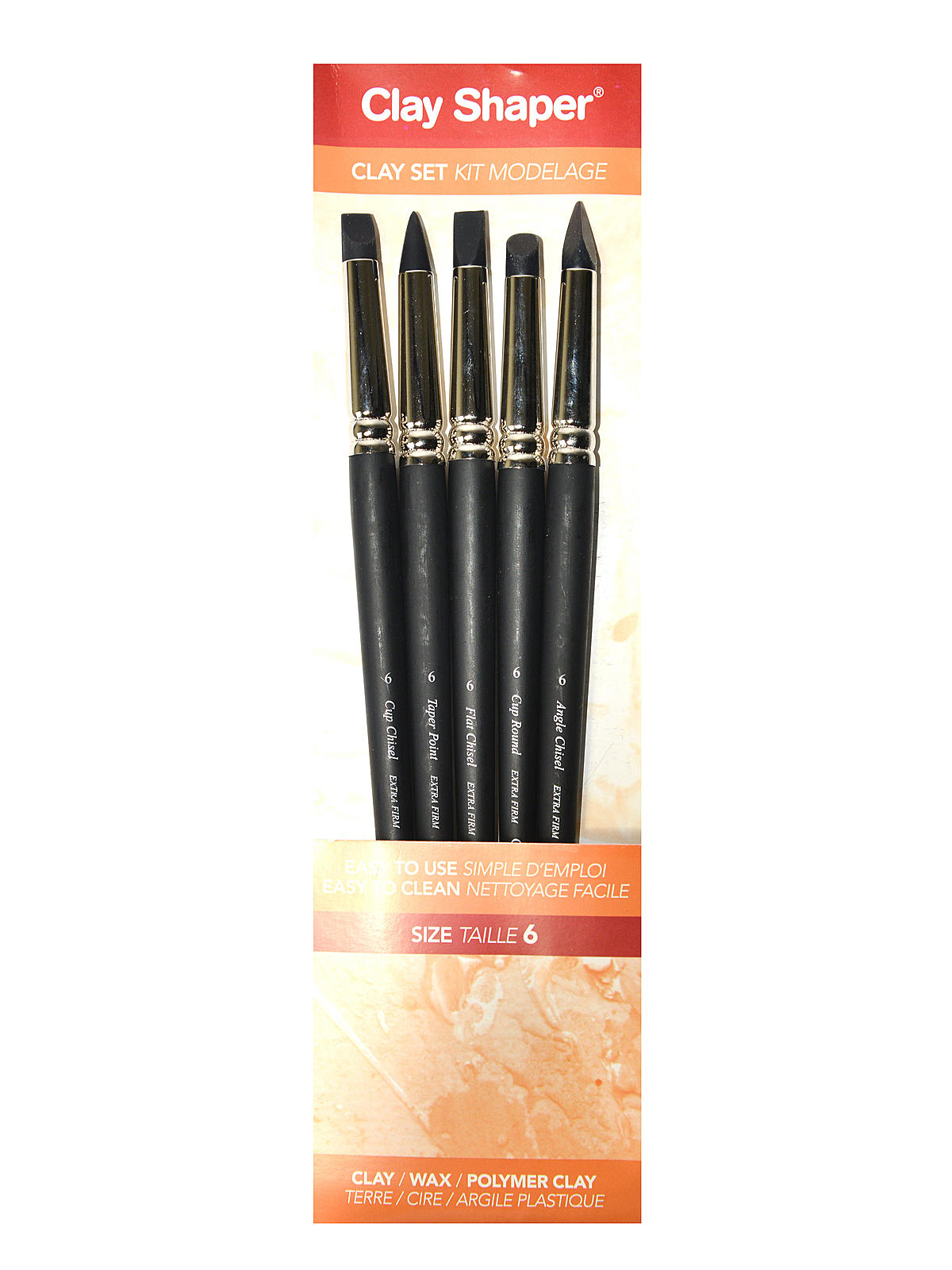 Modeling Tools assorted shapes No. 6 set of 5