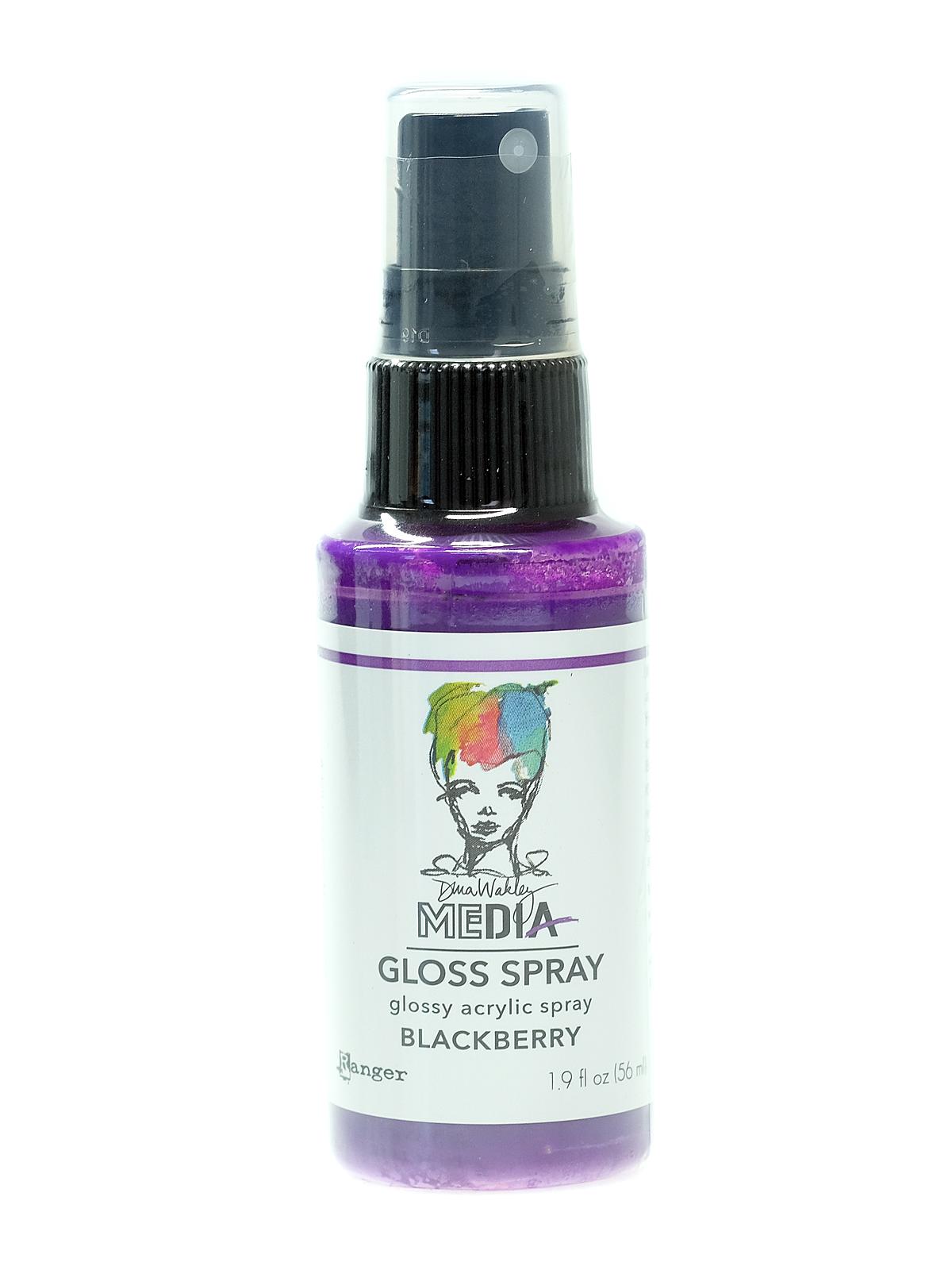 Dina Wakley Media Gloss Spray 1.9 fl. oz. bottle blackberry
