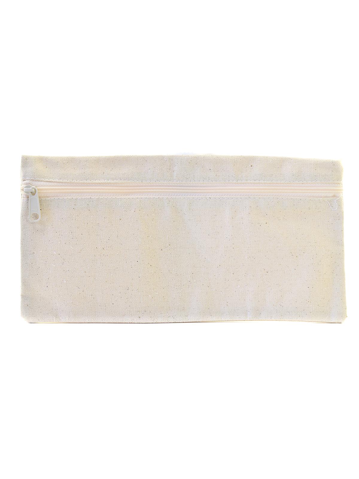 Natural Canvas Zipper Pouches 6 In. X 12 In. Each