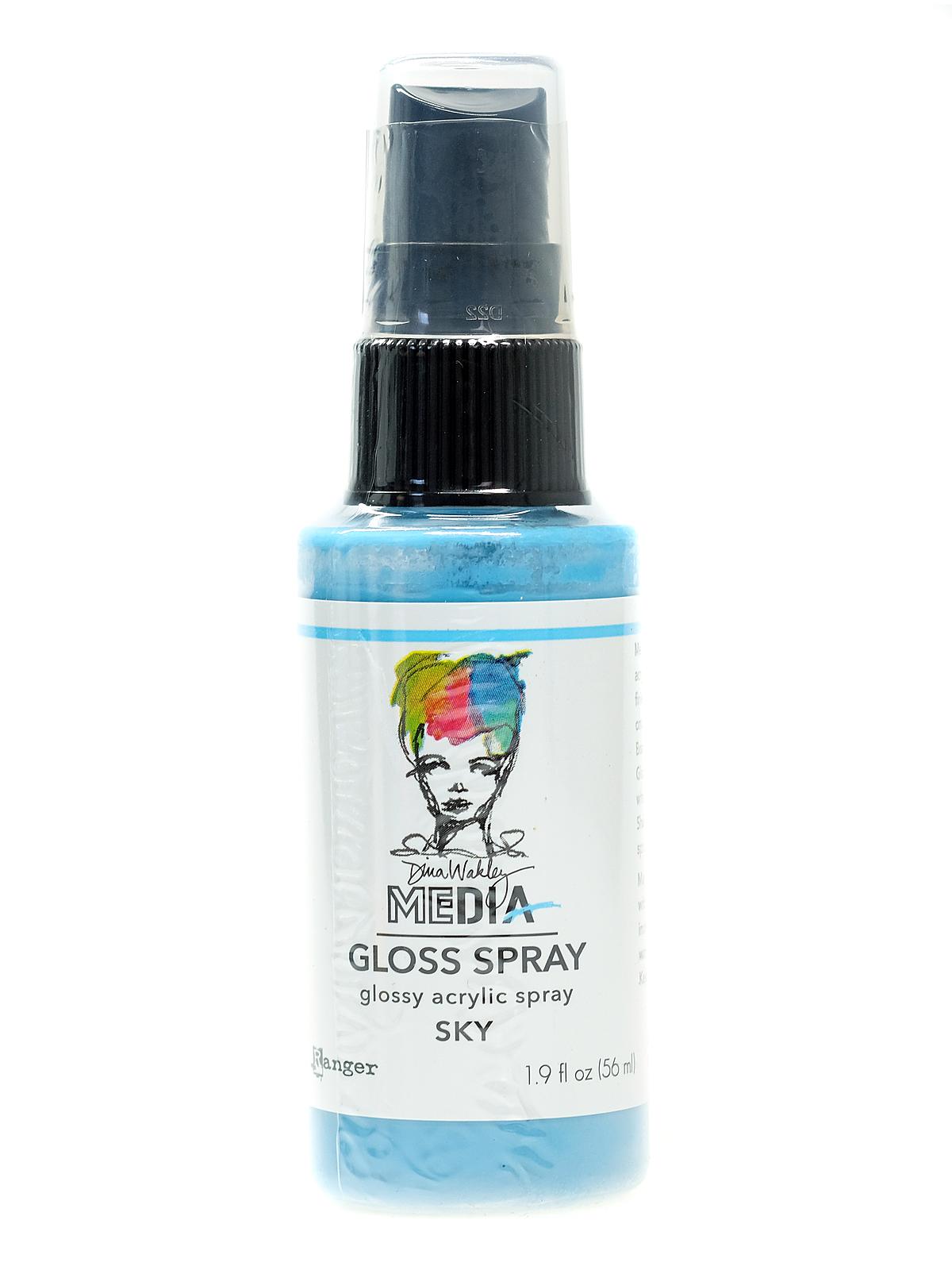 Dina Wakley Media Gloss Spray 1.9 fl. oz. bottle sky
