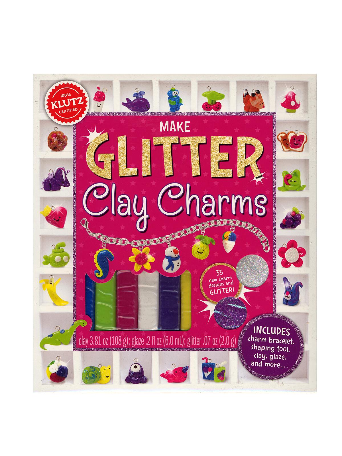 Make Glitter Clay Charms Each