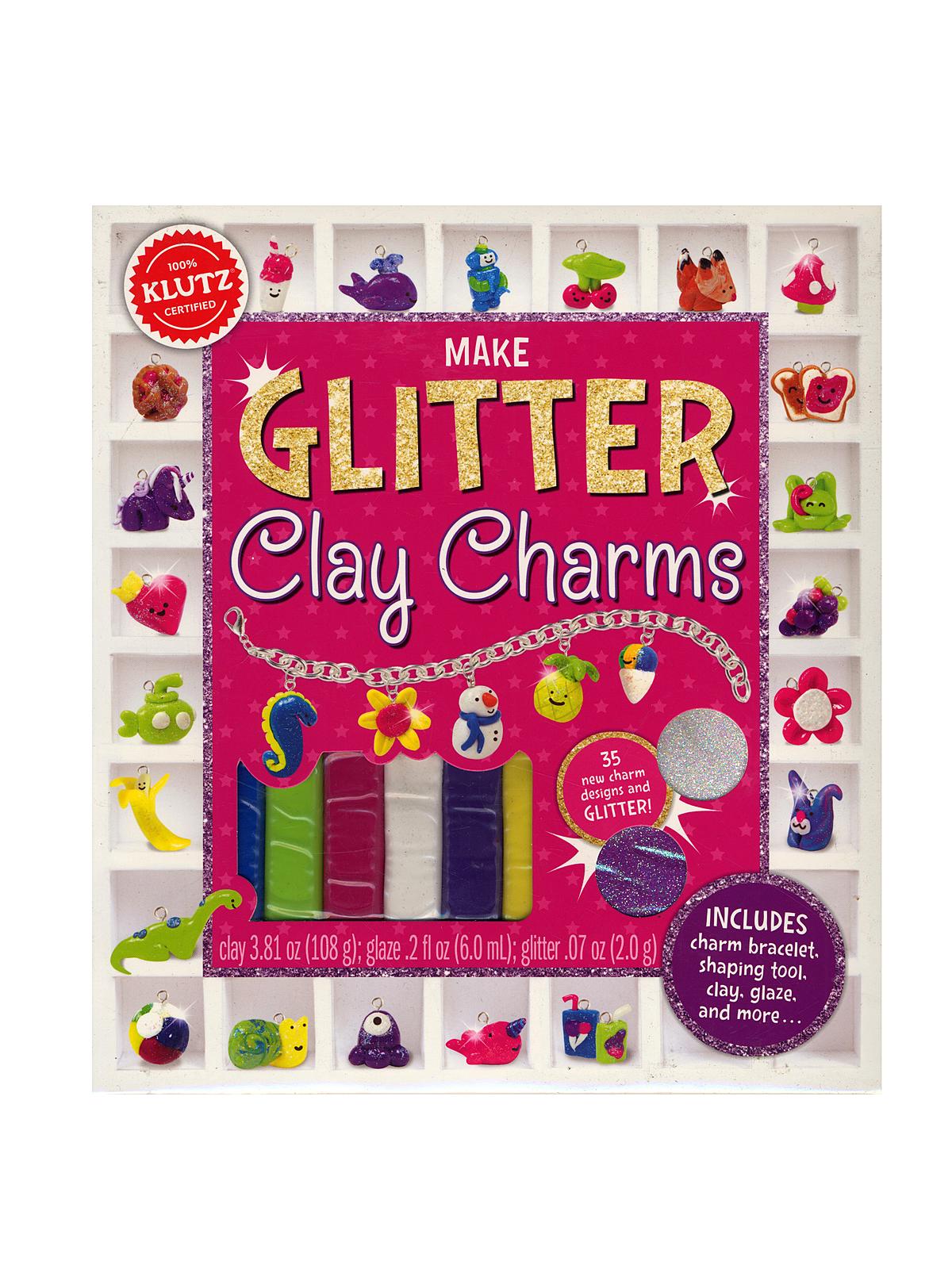 Make Glitter Clay Charms each