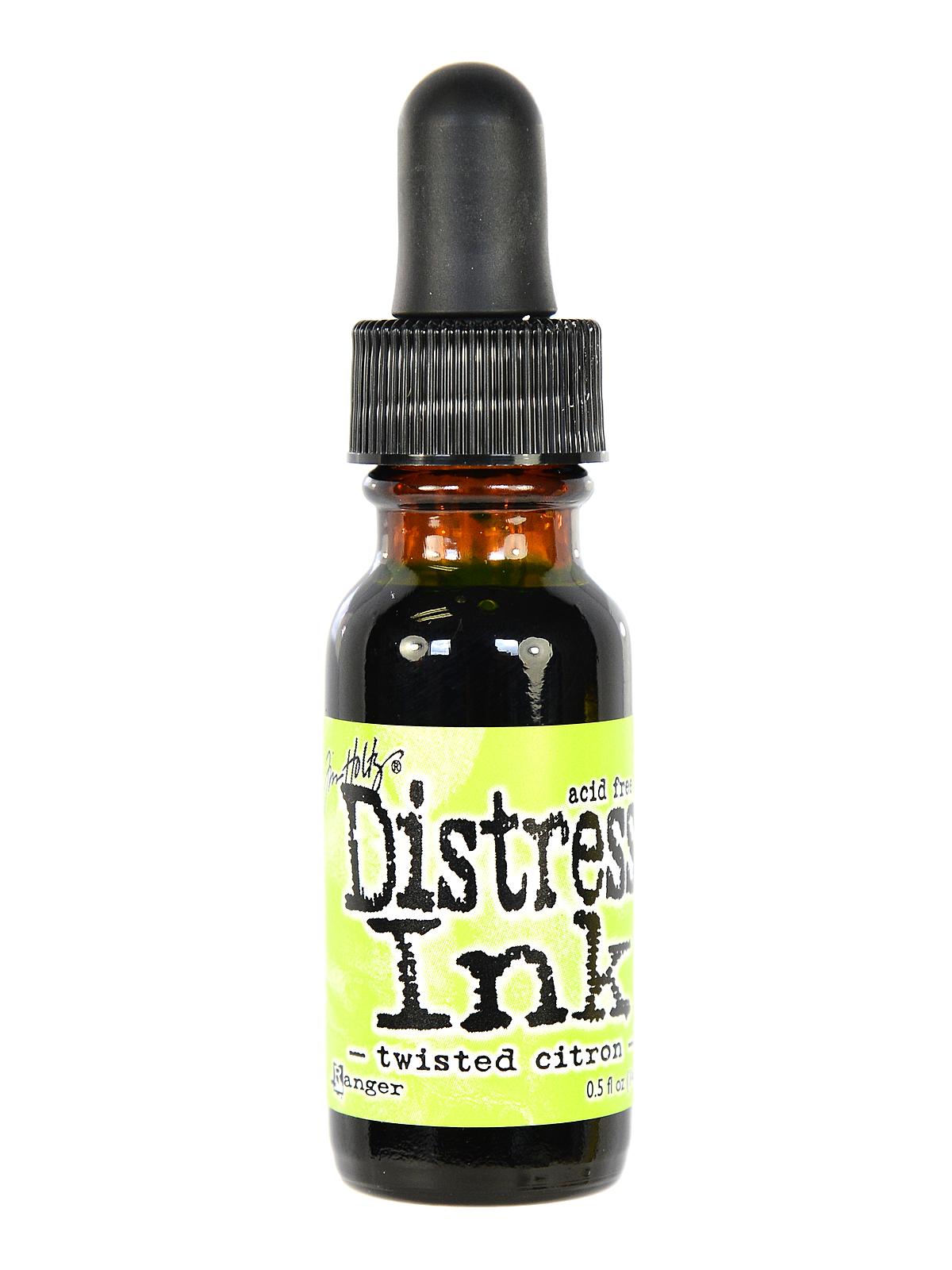 Tim Holtz Distress Ink twisted citron 0.5 oz. reinker bottle