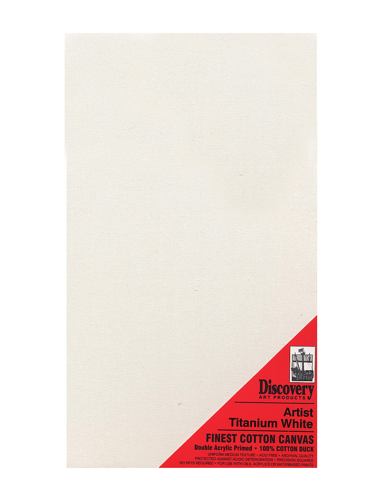Finest Stretched Cotton Canvas White 12 In. X 24 In. Each