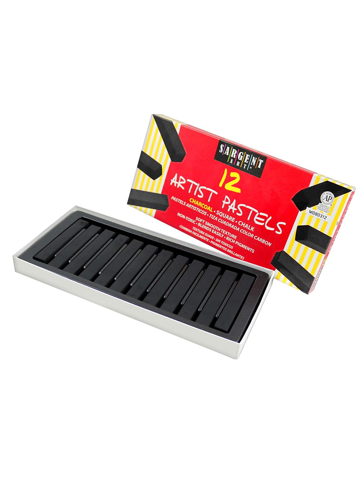 Square Pastel Sticks charcoal set of 12