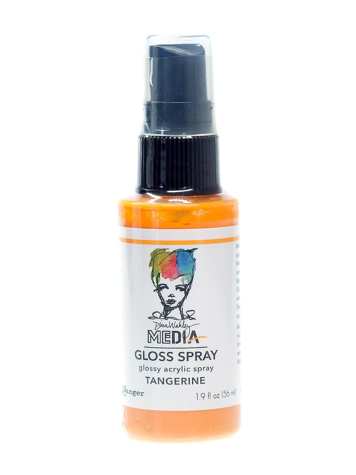 Dina Wakley Media Gloss Spray 1.9 fl. oz. bottle tangerine