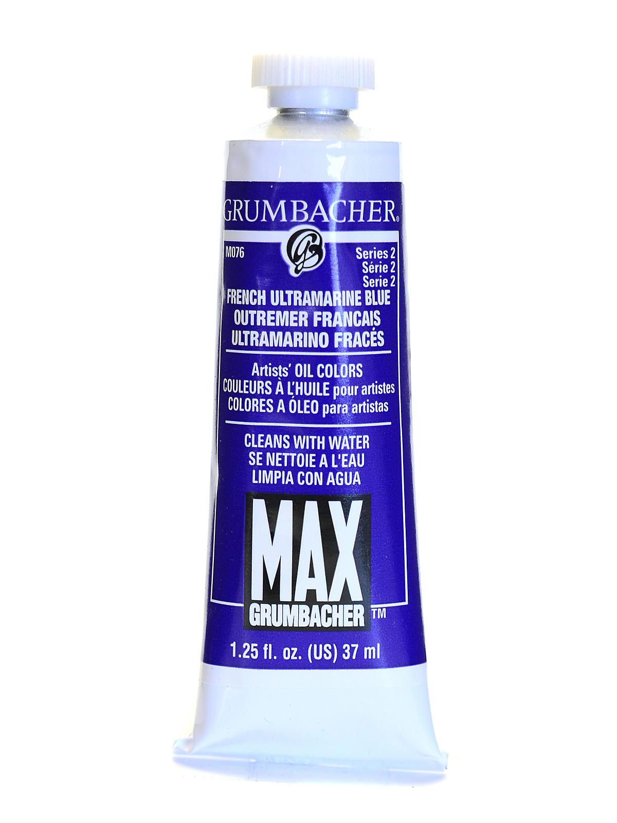 Max Water Miscible Oil Colors French ultramarine blue 1.25 oz.