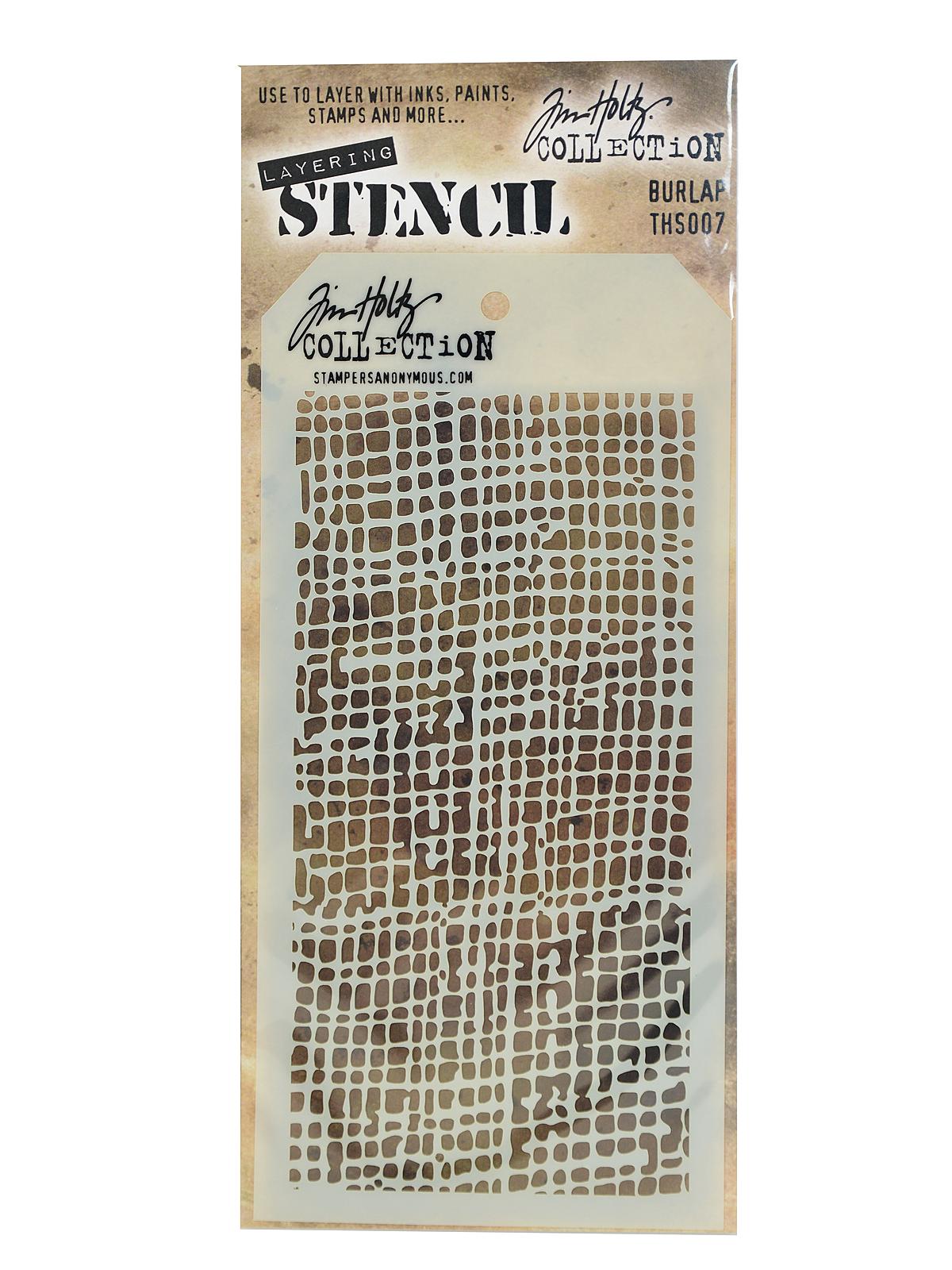 Tim Holtz Layering Stencils 4 1 8 In. X 8 1 2 In. Burlap