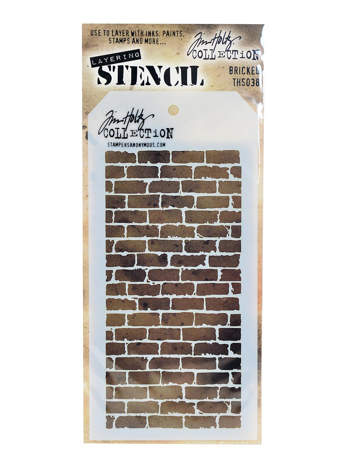 Tim Holtz Layering Stencils 4 1 8 in. x 8 1 2 in. bricked
