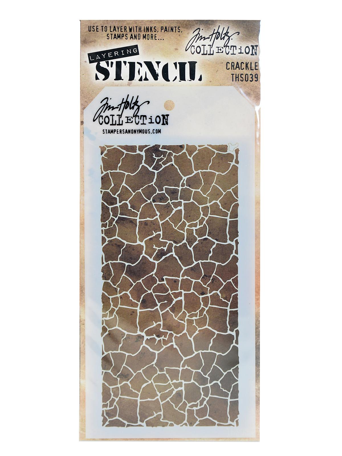 Tim Holtz Layering Stencils 4 1 8 in. x 8 1 2 in. crackle