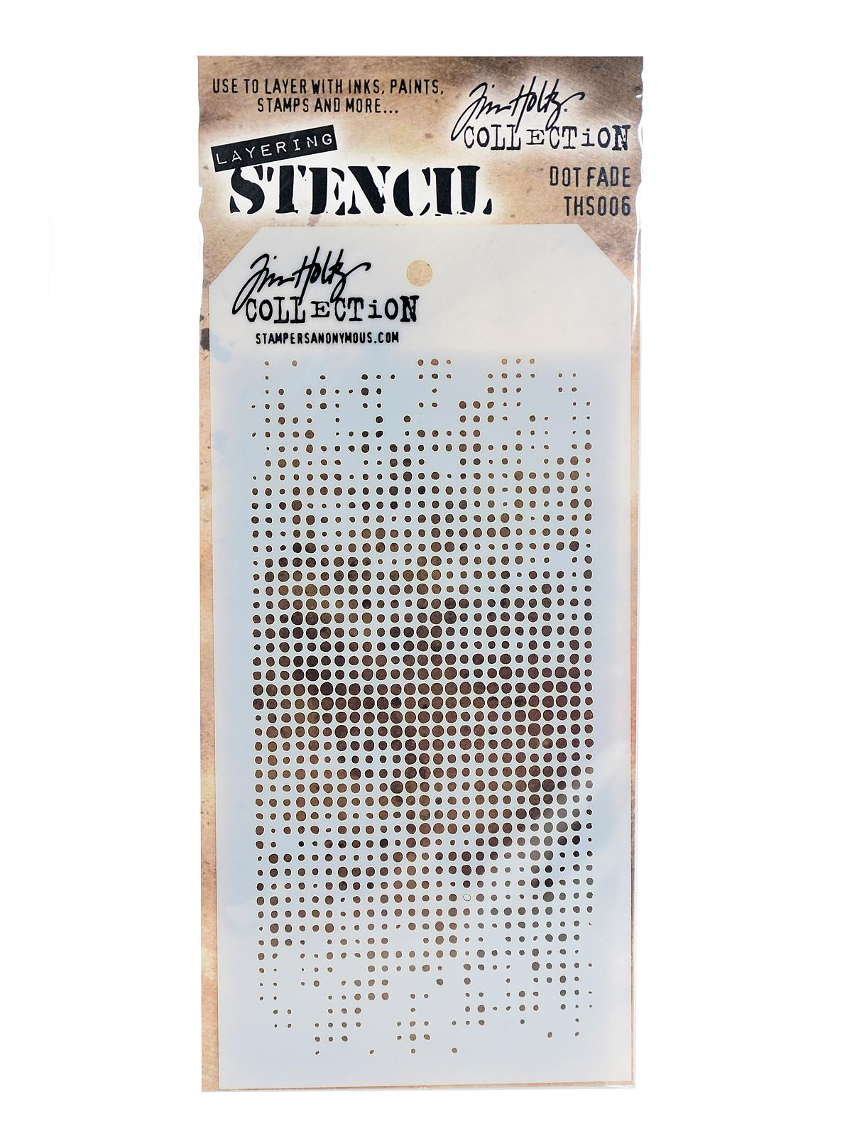 Tim Holtz Layering Stencils 4 1 8 In. X 8 1 2 In. Dot Fade