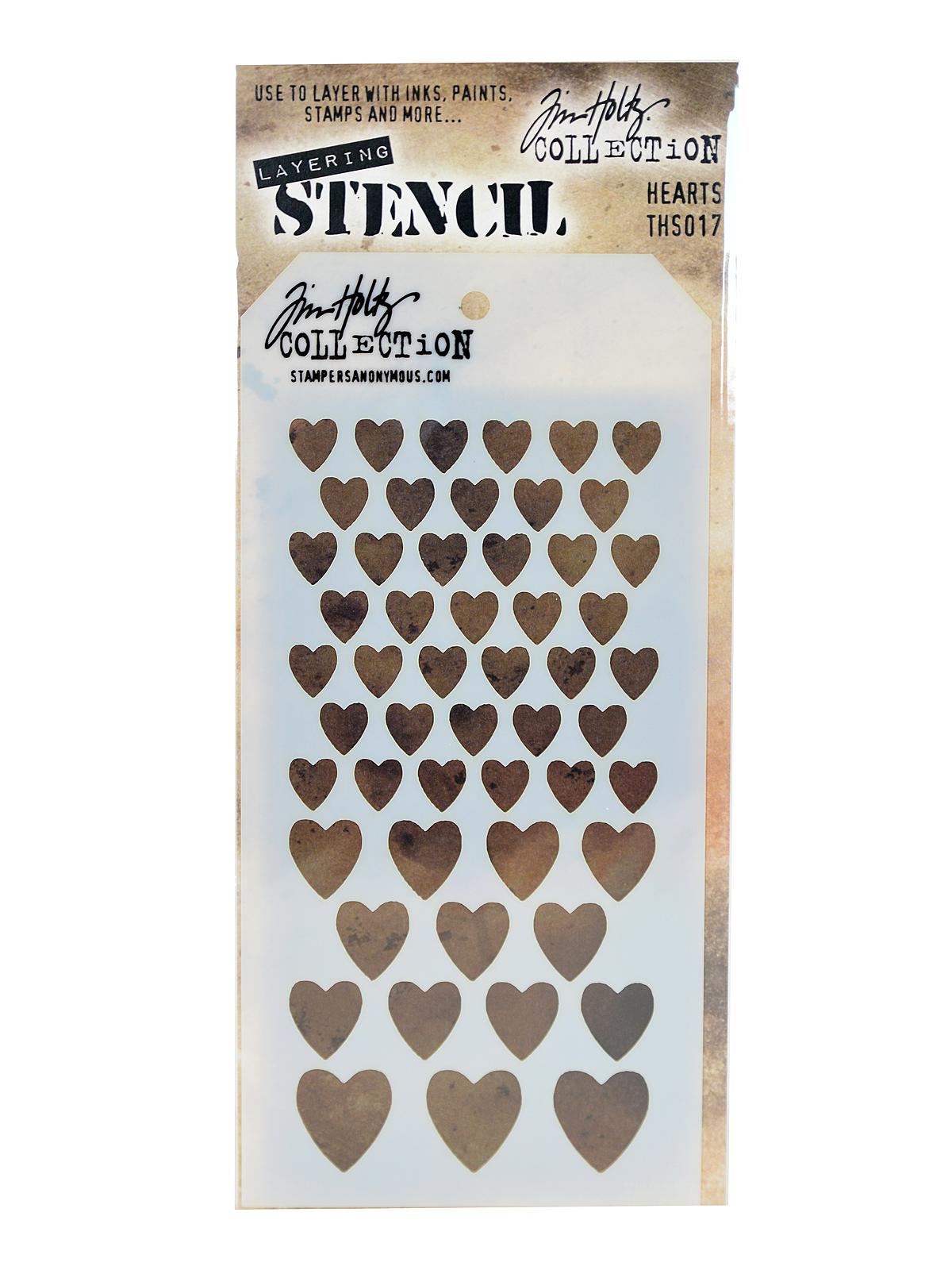 Tim Holtz Layering Stencils 4 1 8 in. x 8 1 2 in. hearts