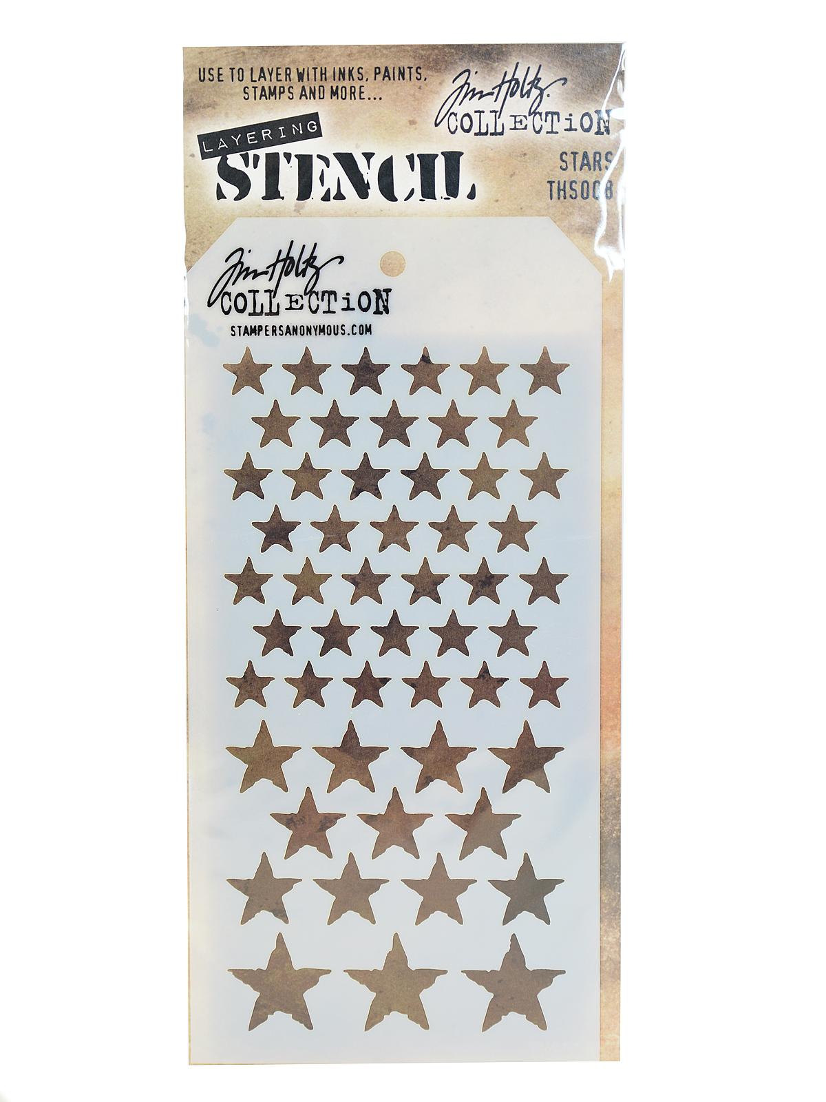 Tim Holtz Layering Stencils 4 1 8 in. x 8 1 2 in. stars
