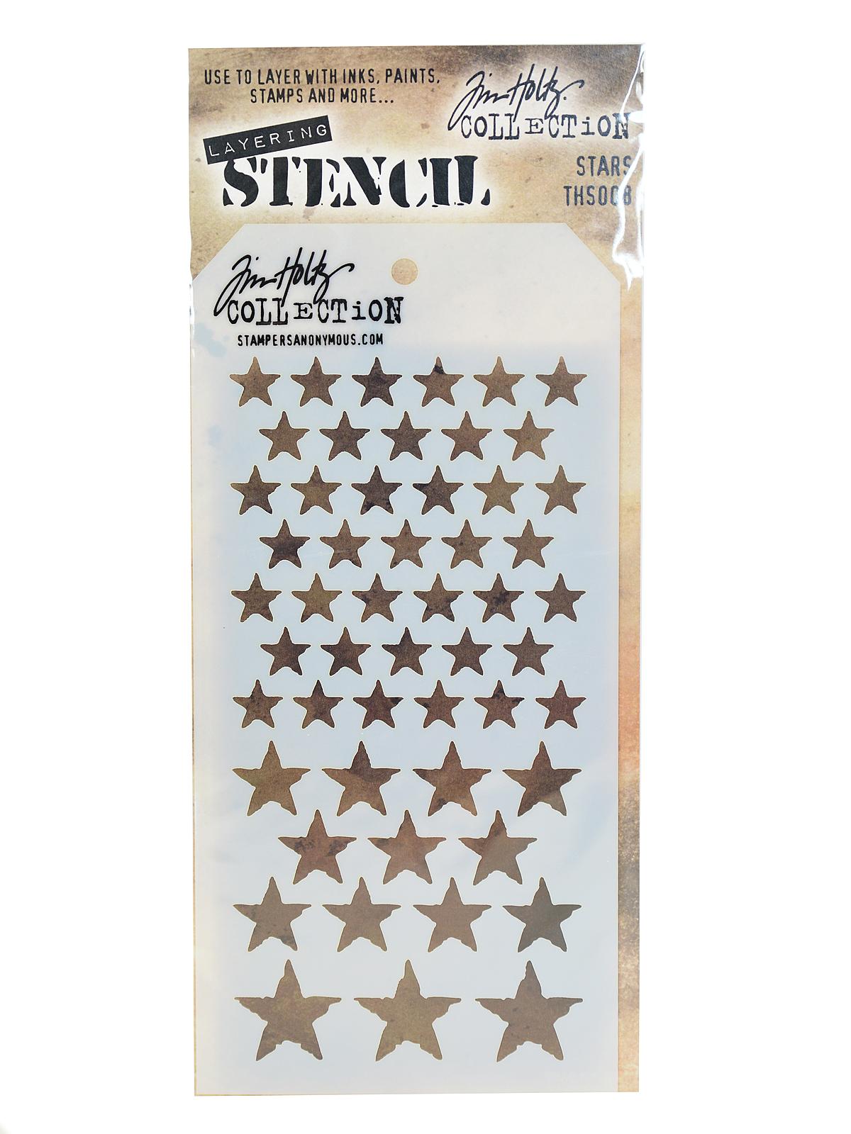 Tim Holtz Layering Stencils 4 1 8 In. X 8 1 2 In. Stars