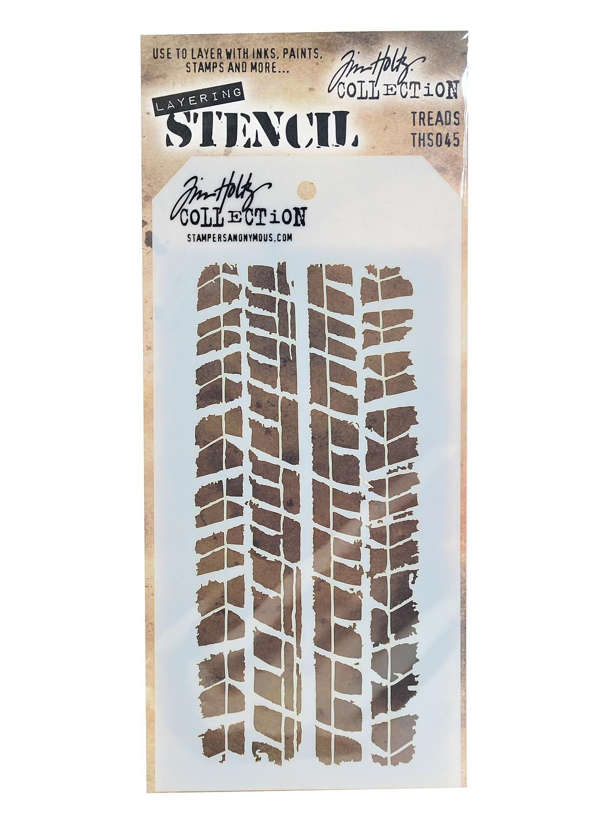 Tim Holtz Layering Stencils 4 1 8 in. x 8 1 2 in. treads