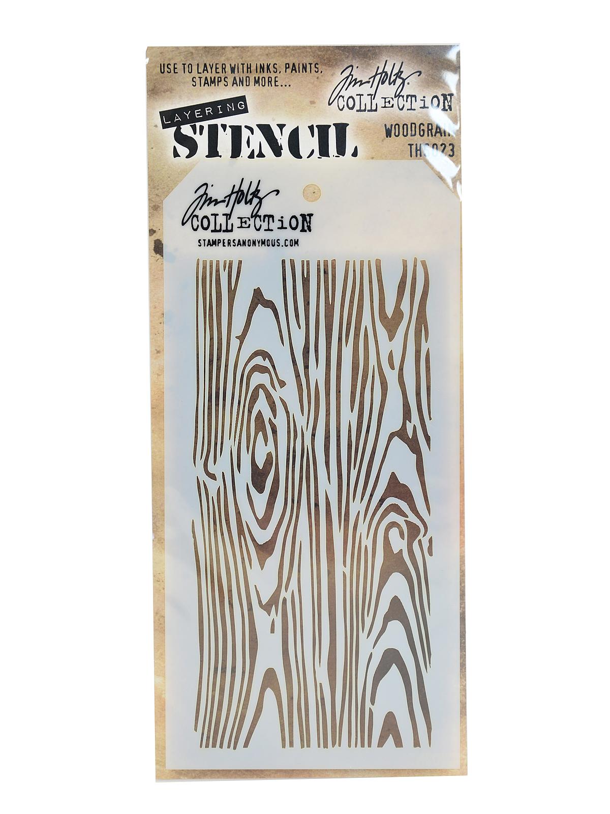 Tim Holtz Layering Stencils 4 1 8 in. x 8 1 2 in. woodgrain