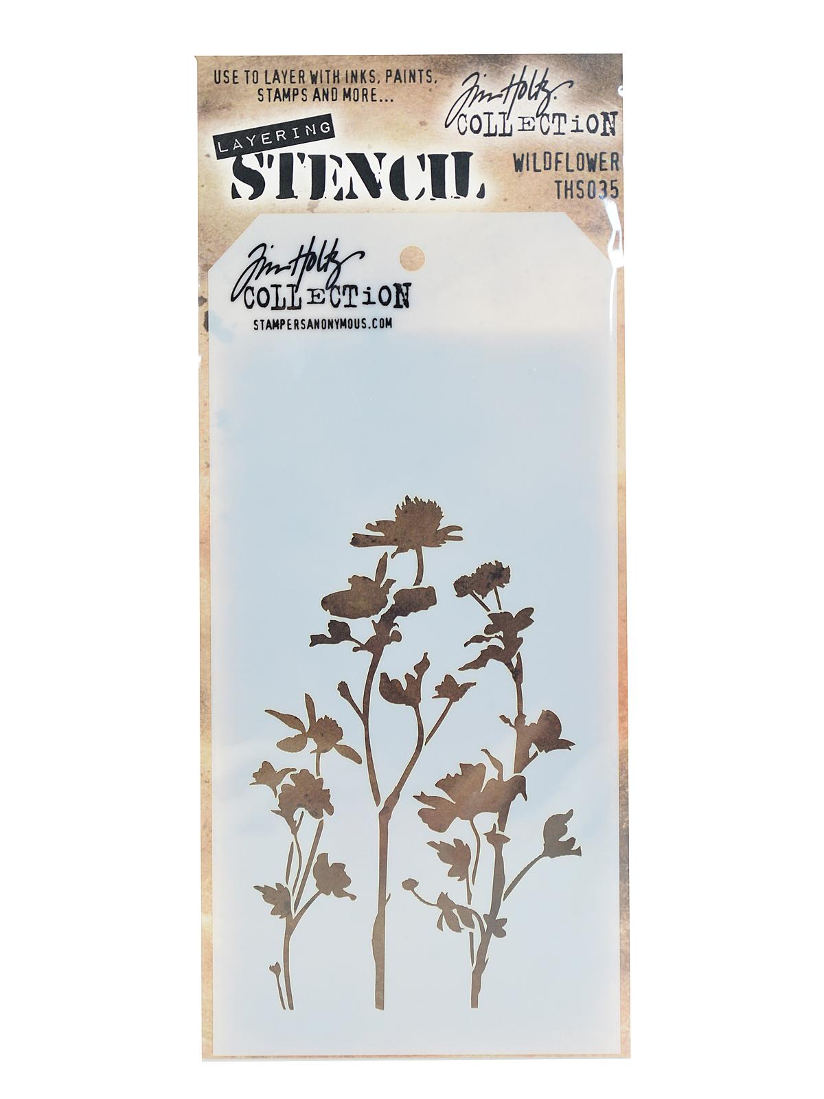 Tim Holtz Layering Stencils 4 1 8 in. x 8 1 2 in. wildflower