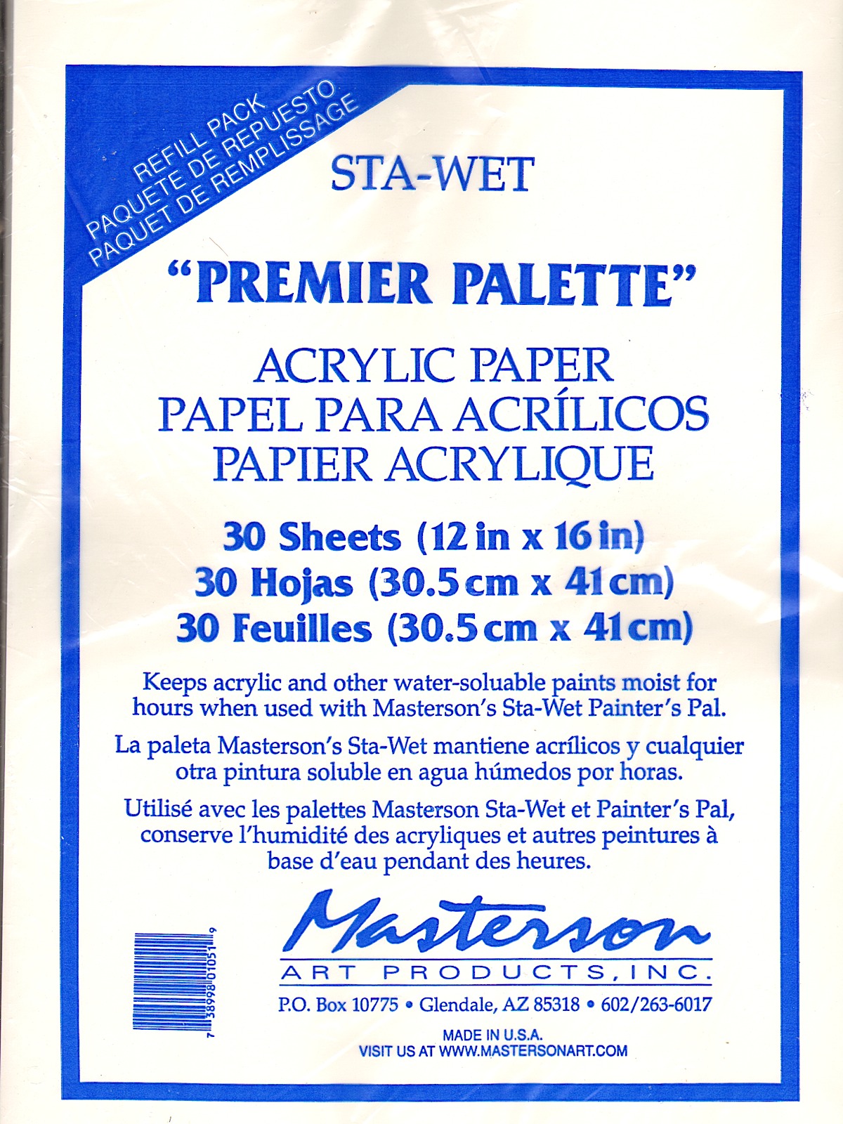 Premier Acrylic Paper and Sponge Refills pack of 30 acrylic paper refill