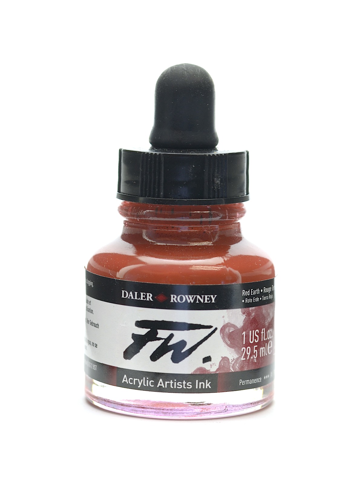 FW Artists' Ink red earth 1 oz.