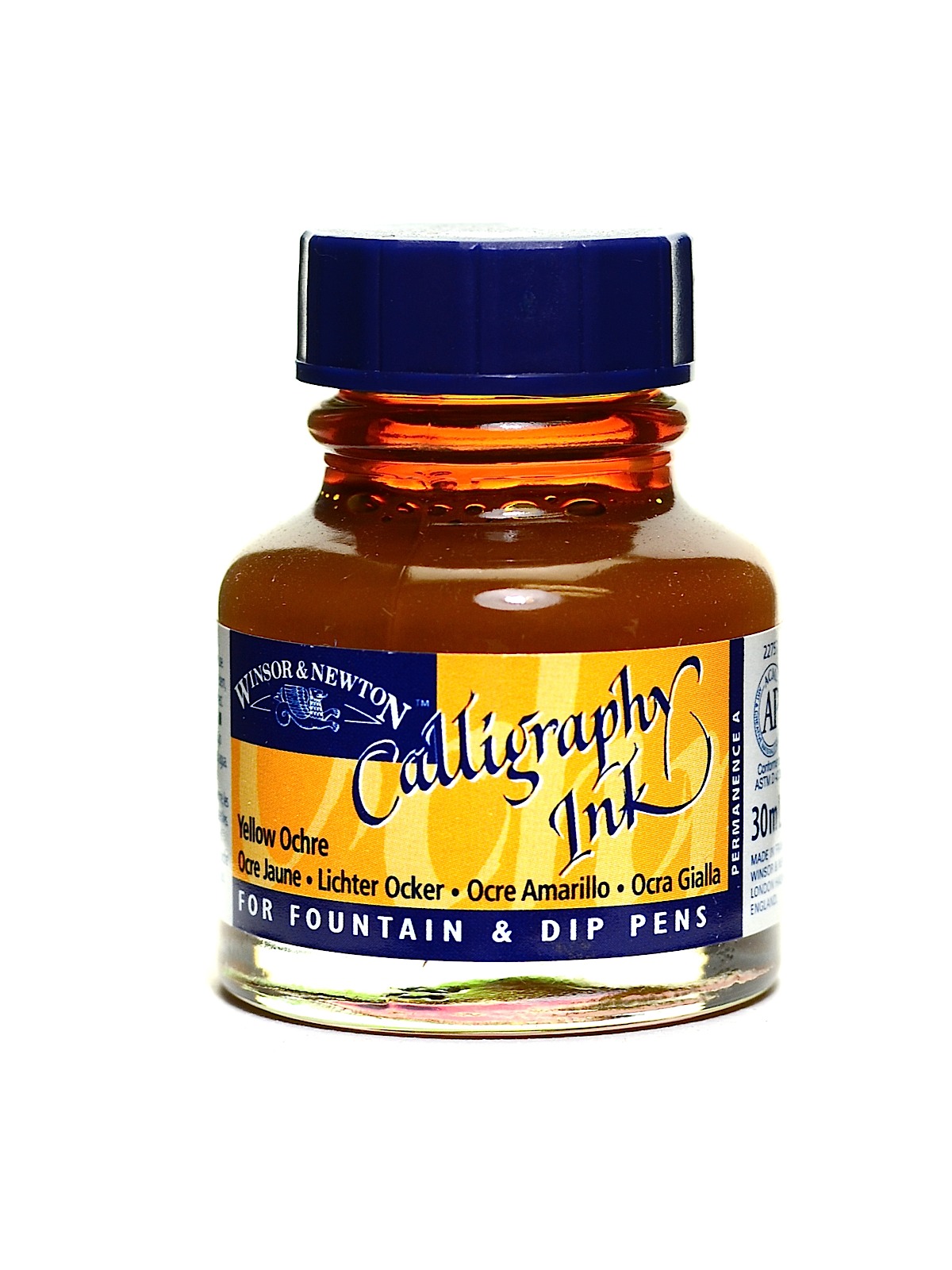 Calligraphy Ink yellow ochre 1 oz.