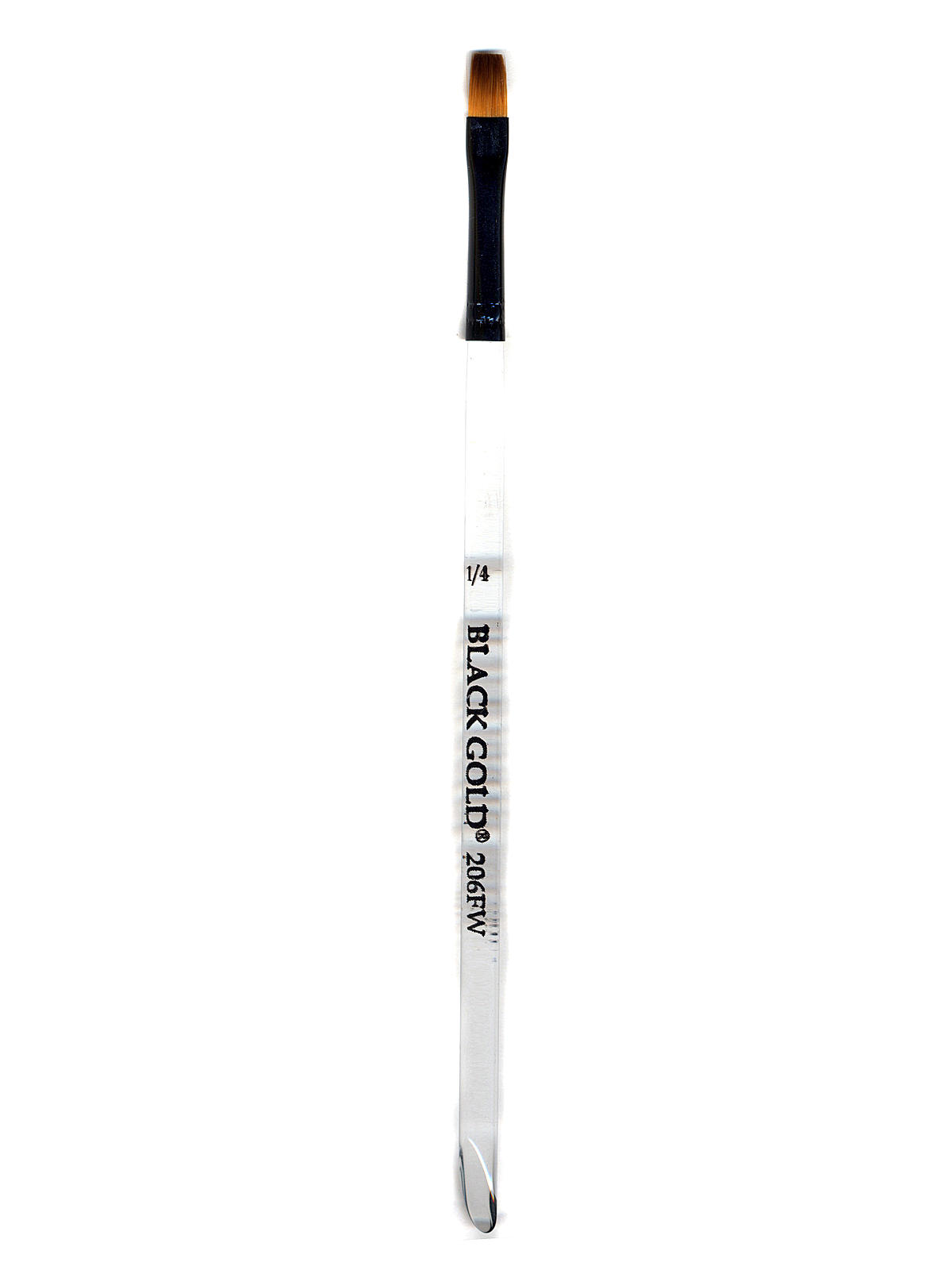 Black Gold Series Synthetic Brushes Flat Wash Clear Acrylic Handle 1 4 in.