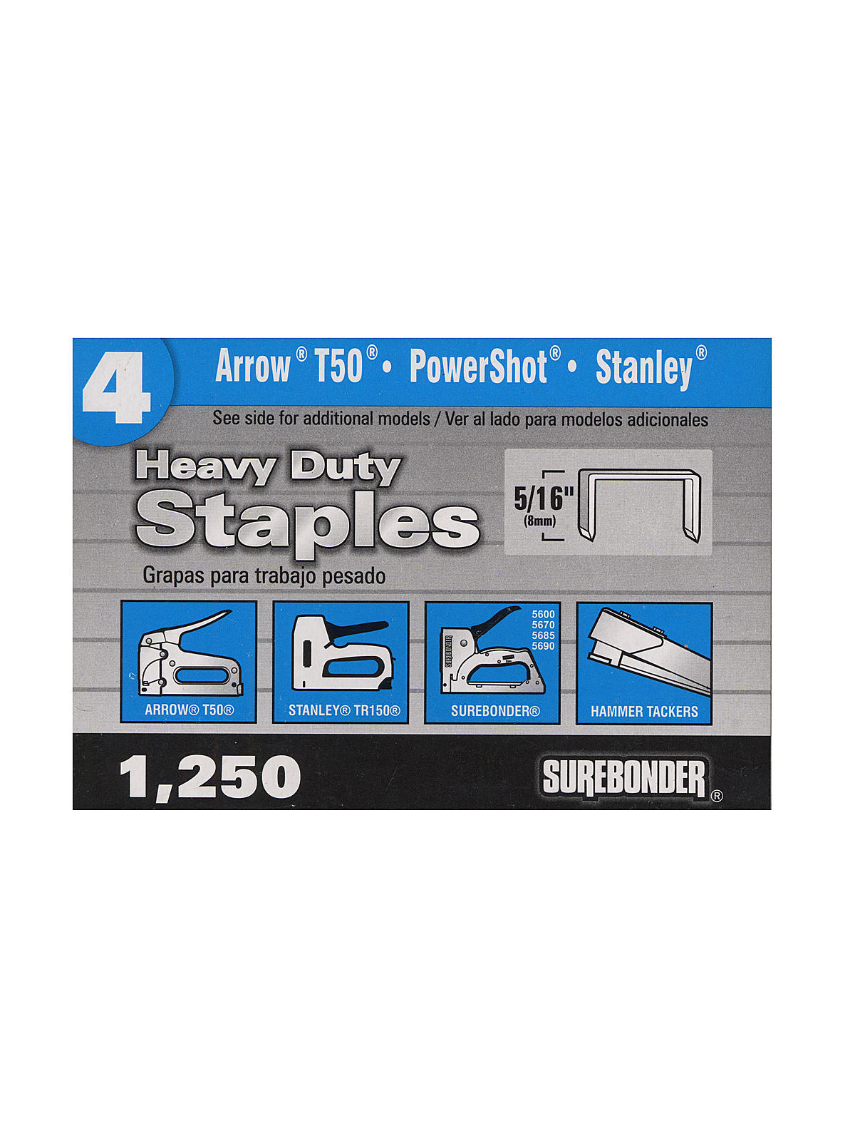 No. 4 Heavy Duty Staples 5 16 in. pack of 1250