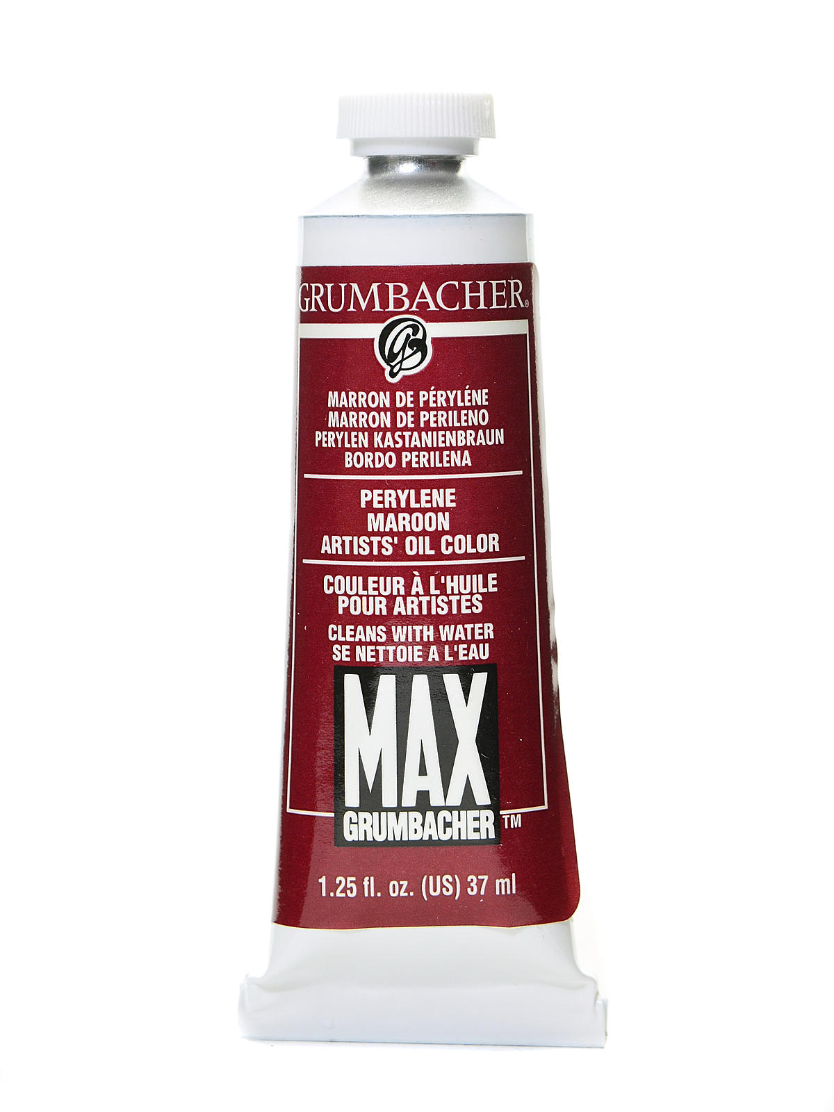 Max Water Miscible Oil Colors perylene maroon 1.25 oz.