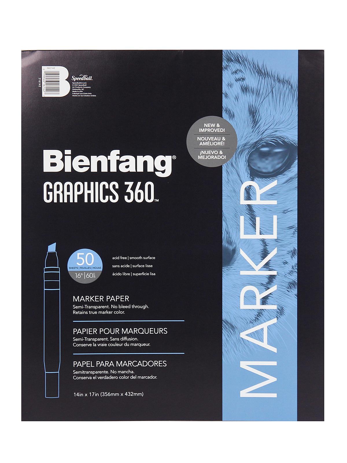 Graphics 360 Translucent Marker Paper 14 In. X 17 In. Pad Of 50