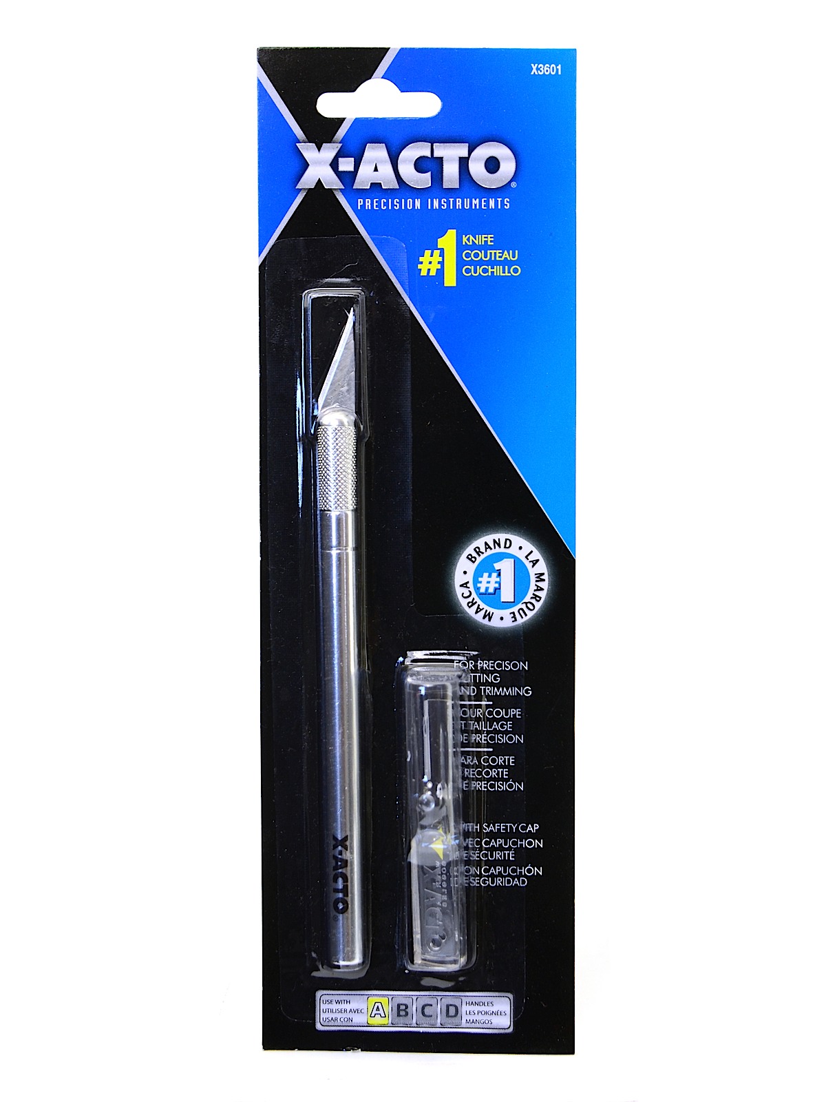 No. 1 Precision Knife carded with safety cap