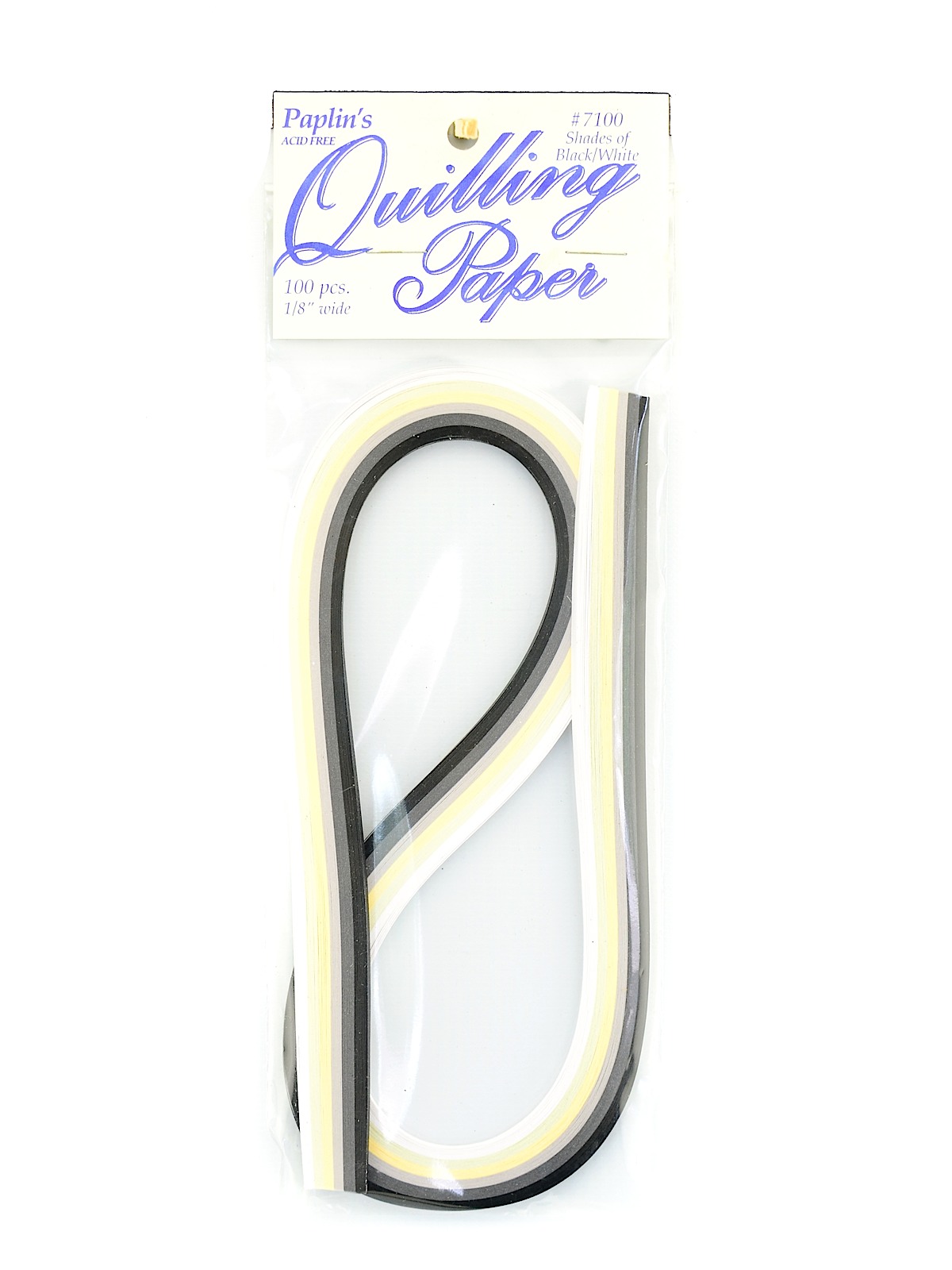 Quilling Paper 1 8 In. X 22 3 4 In. Shades Of Black White Pack Of 100