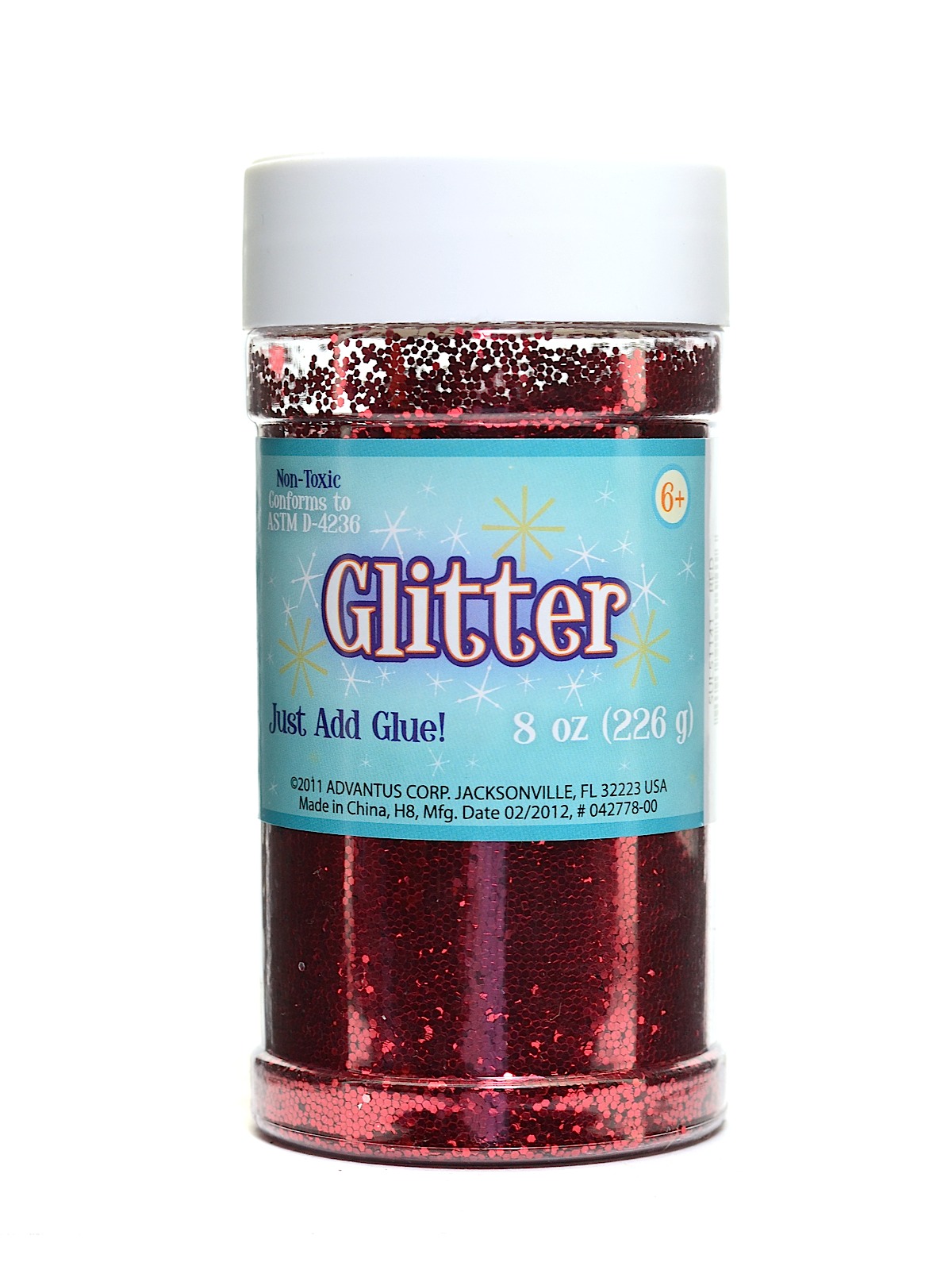 Glitter Red 8 Oz. Shaker Bottle