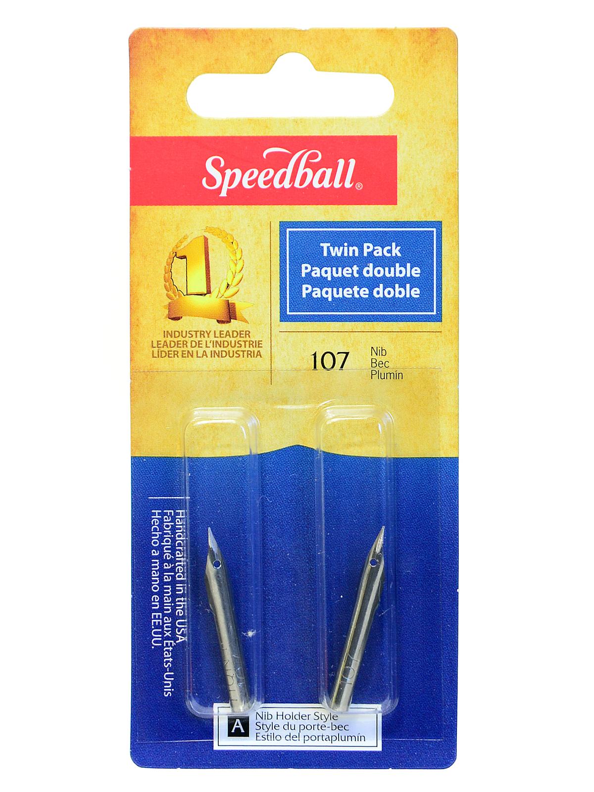 Hunt Artists' Pen Nibs--Hawk Quill No. 107 pack of 2