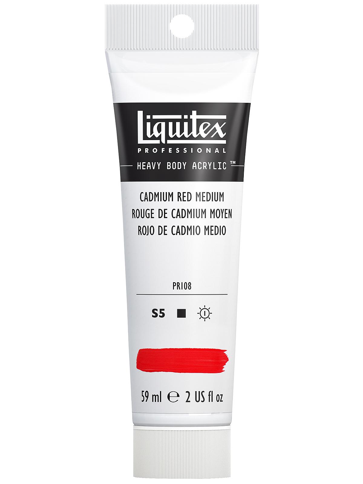 Heavy Body Professional Artist Acrylic Colors cadmium red medium 2 oz.
