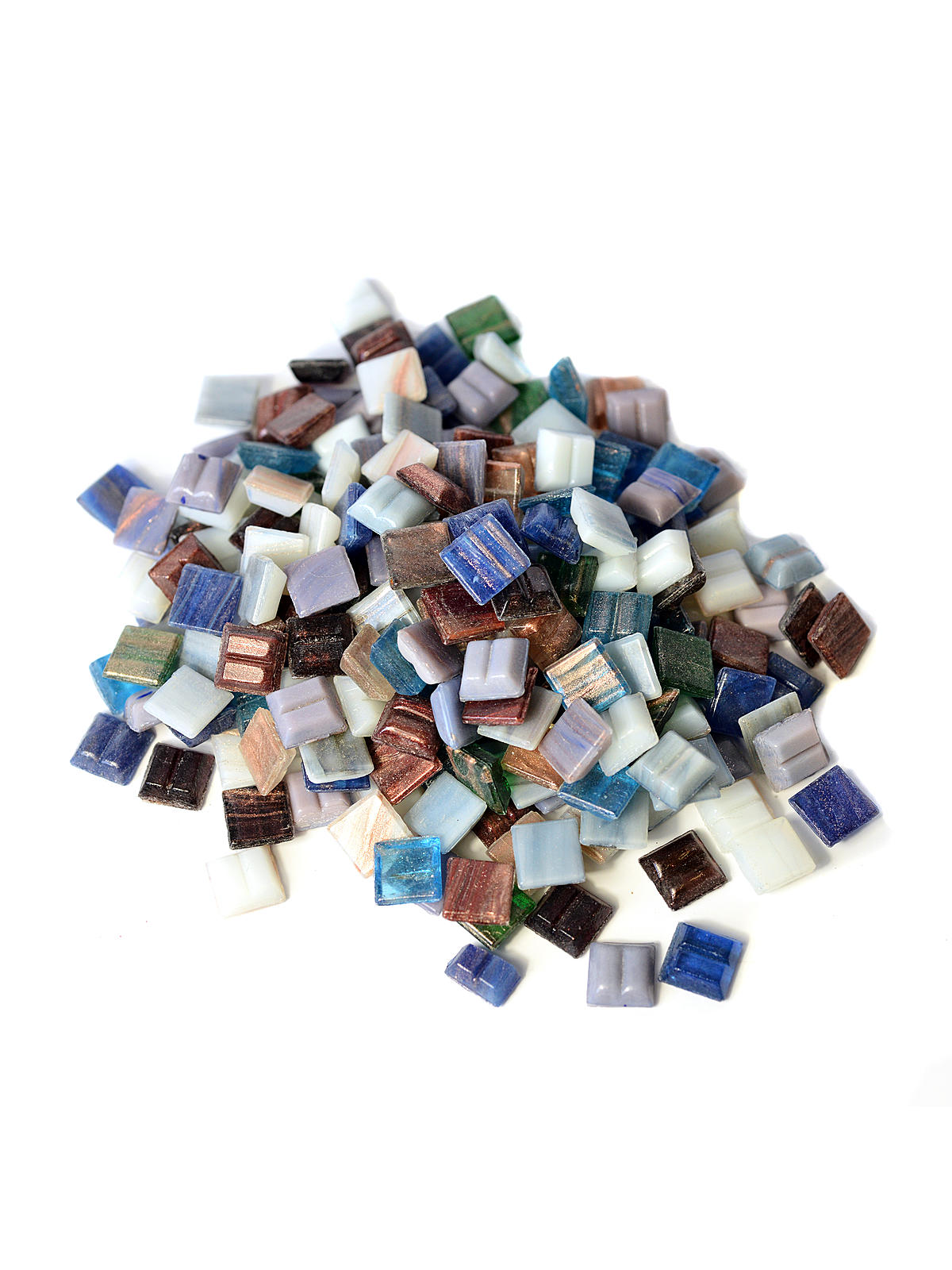 Vitreous Glass Mosaic Tiles -- Metallic Colors Assorted 3 8 In. 1 2 Lb. Bag