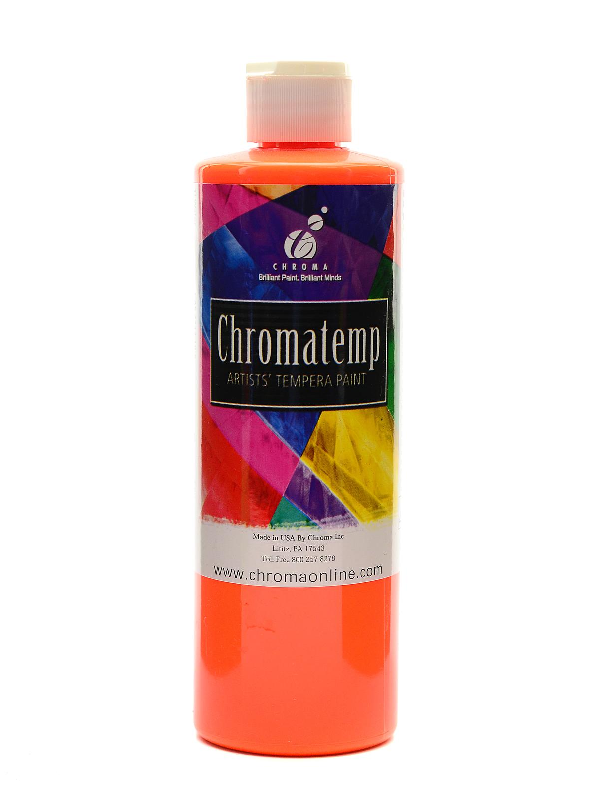 ChromaTemp Artists' Tempera Paint fluorescent orange 16.9 oz.