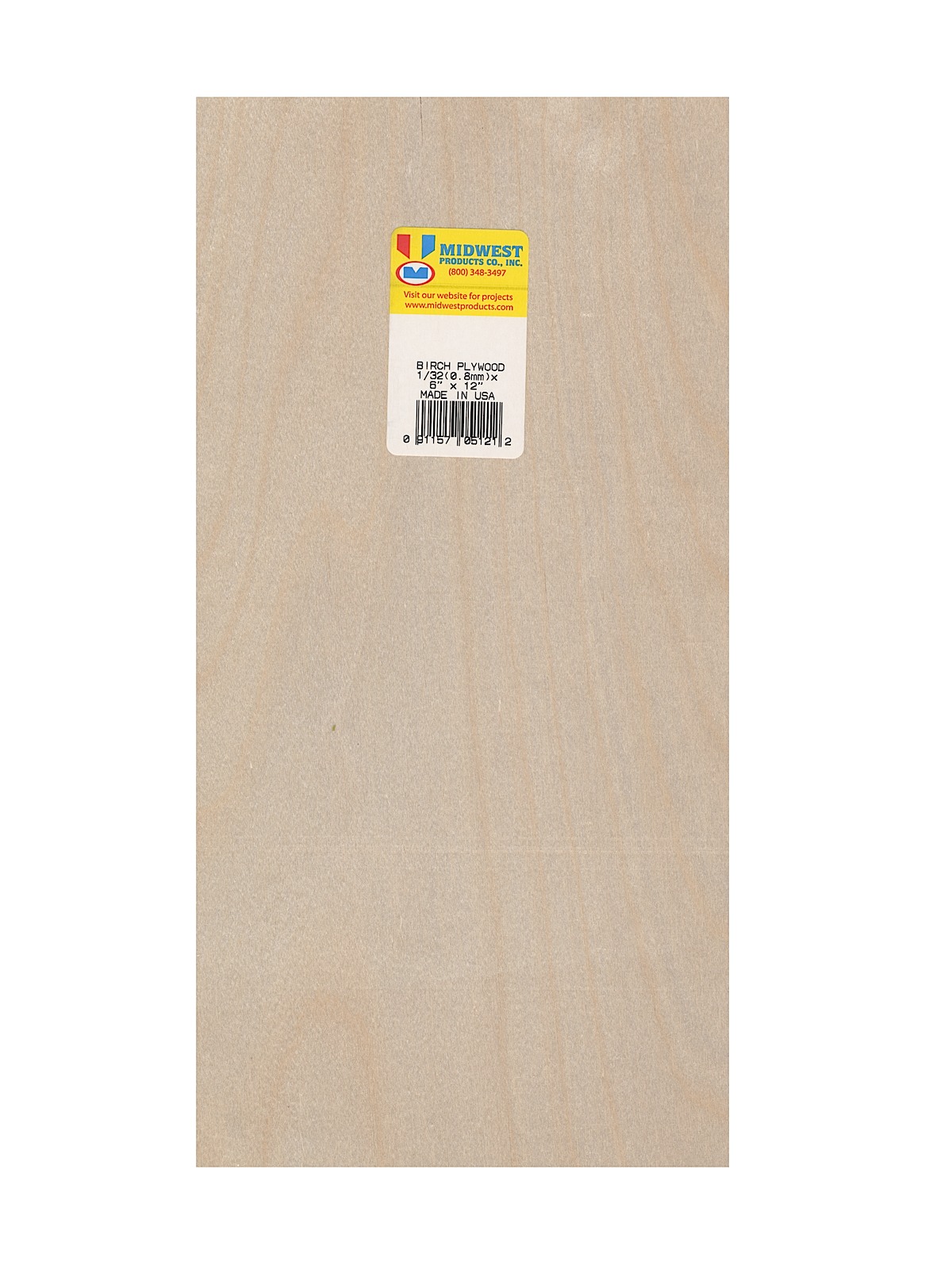 Thin Birch Plywood Aircraft Grade 1 32 In. 6 In. X 12 In.