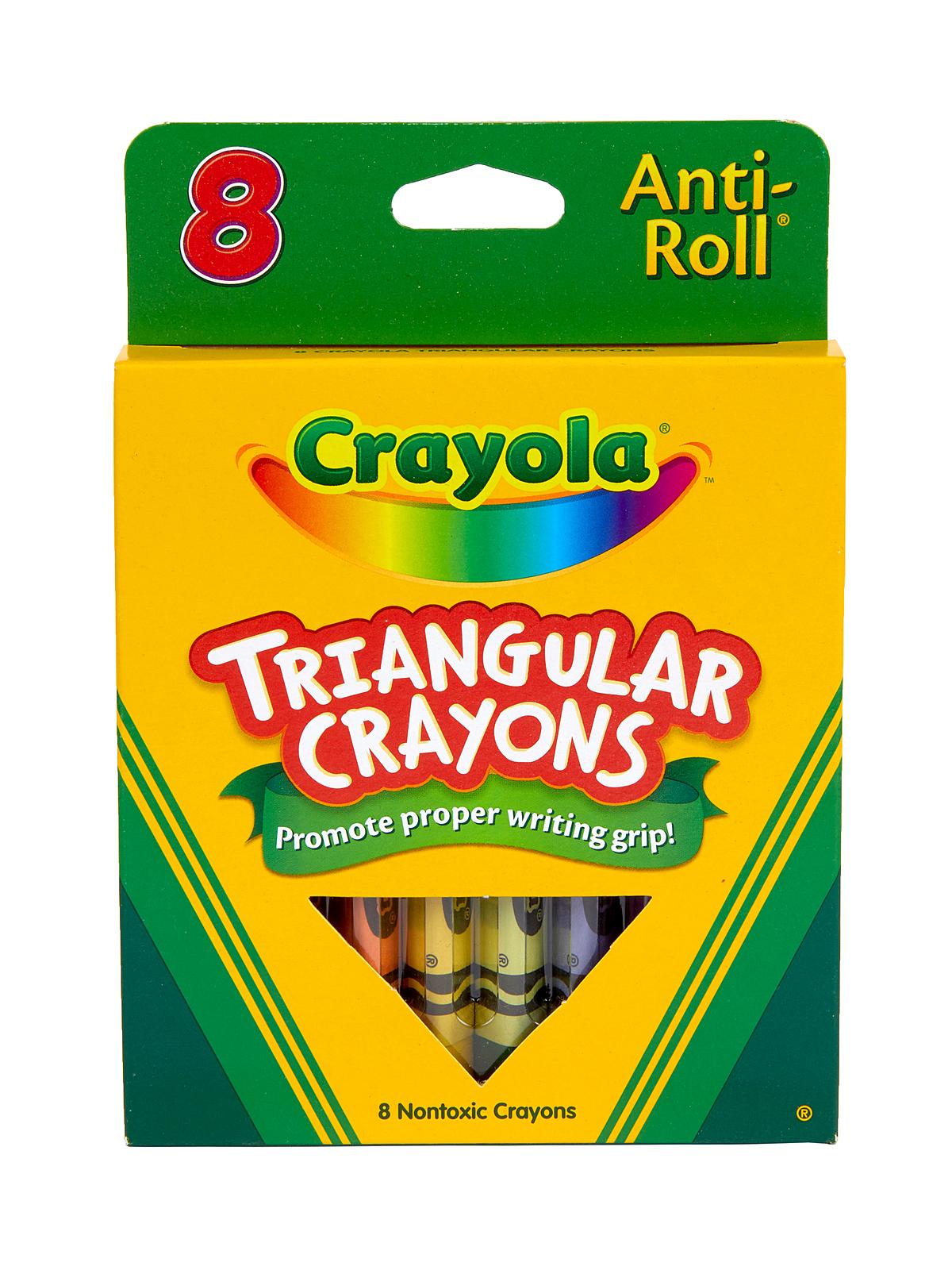 Washable Triangular Crayons Box Of 8