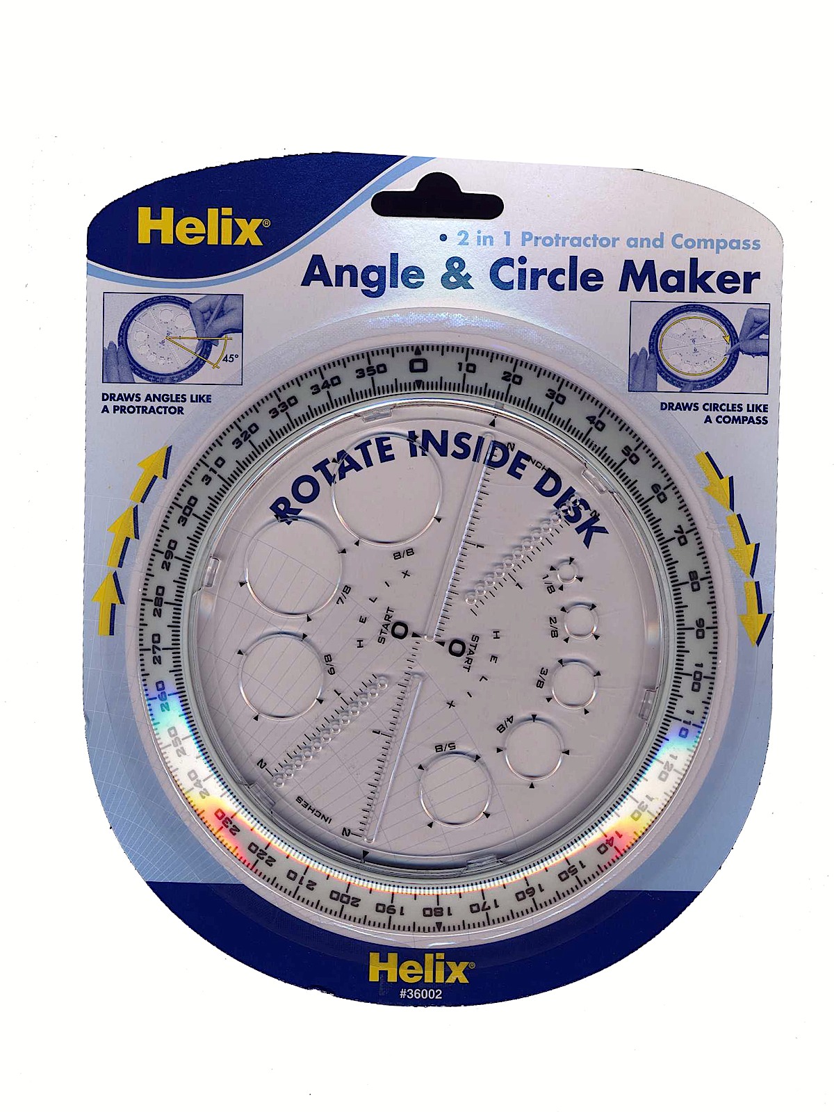 Angle & Circle Maker Protractor Compass