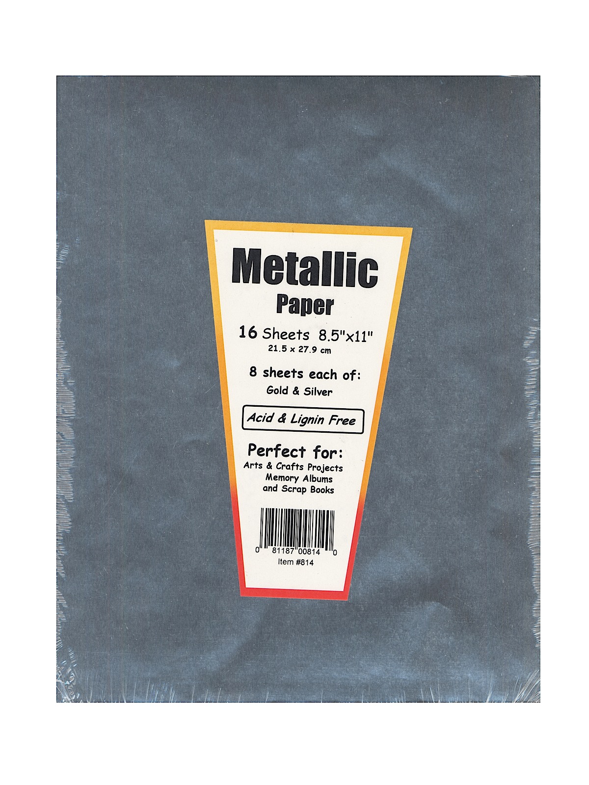 Metallic Foil Paper 8.5 In. X 11 In. Pack Of 16 8 Gold, 8 Silver