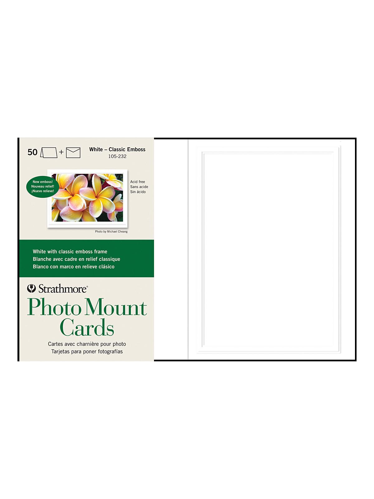 Photo Mount Greeting Cards white pack of 50 full size
