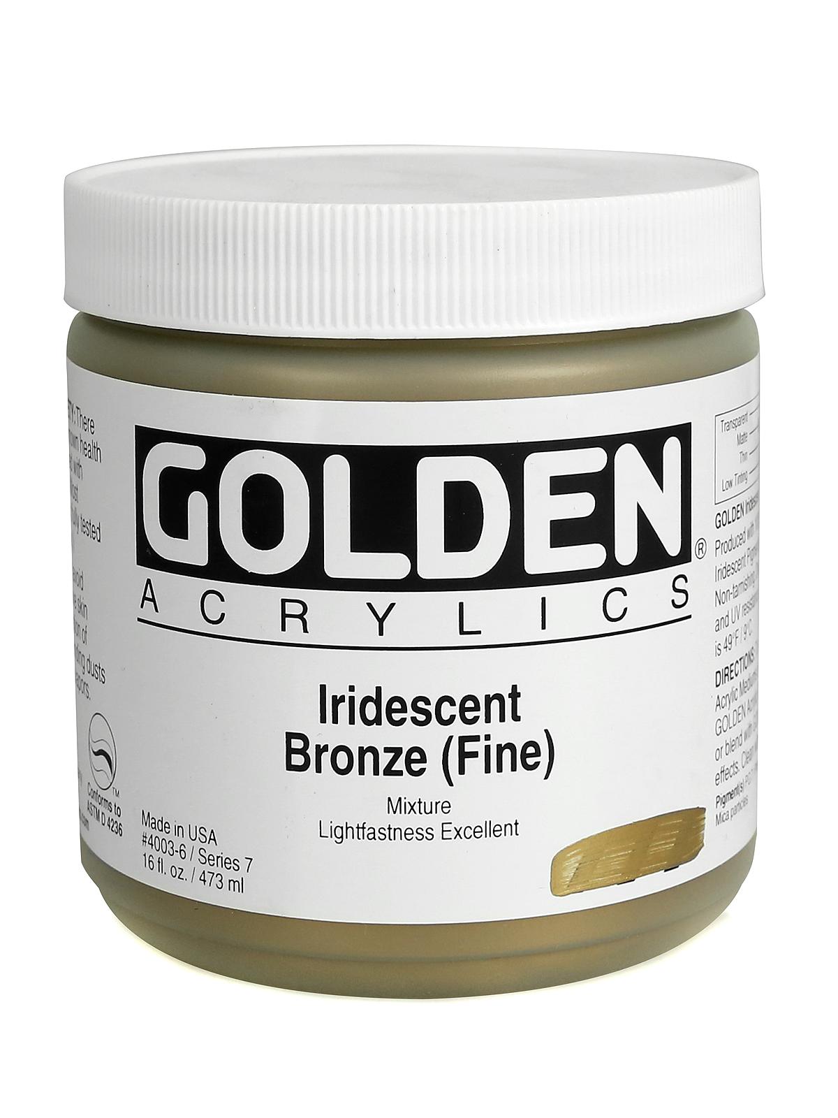 Iridescent and Interference Acrylics iridescent bronze fine 16 oz.