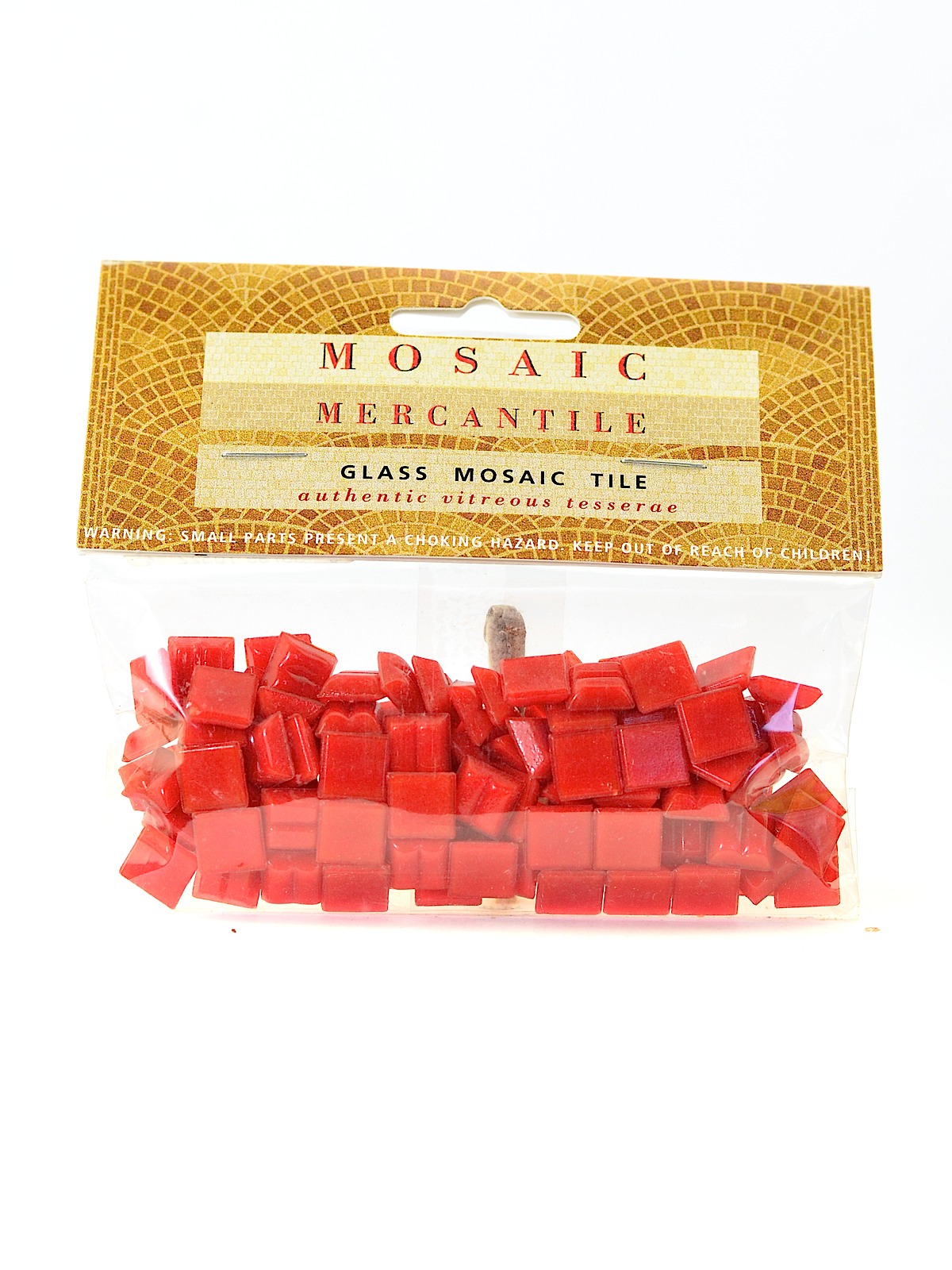 Solid Color Vitreous Glass Mosaic Tile Tomato Red 3 8 In. 1 6 Lb. Bag