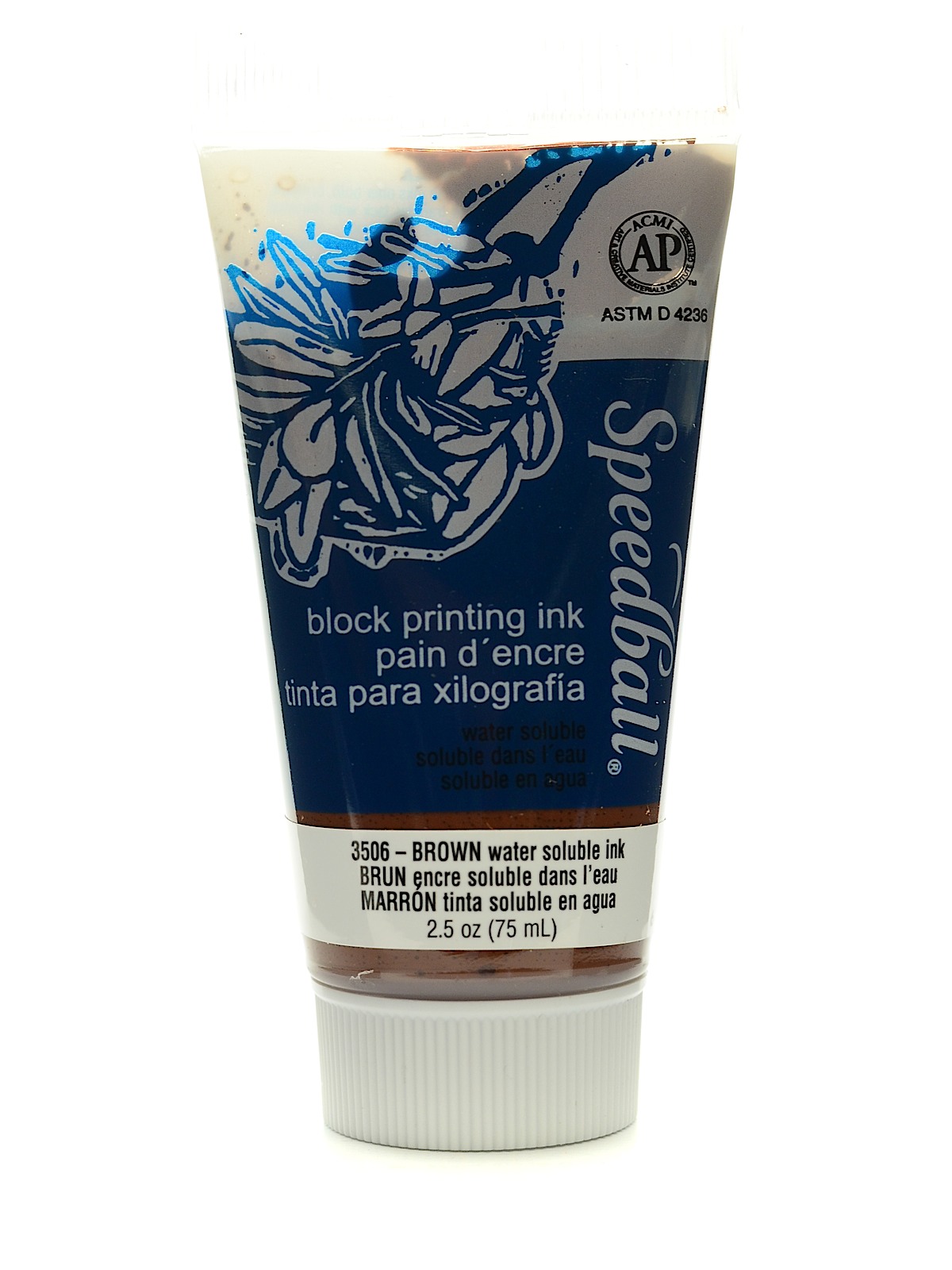 Block Printing Water Soluble Ink Brown 2.5 Oz.