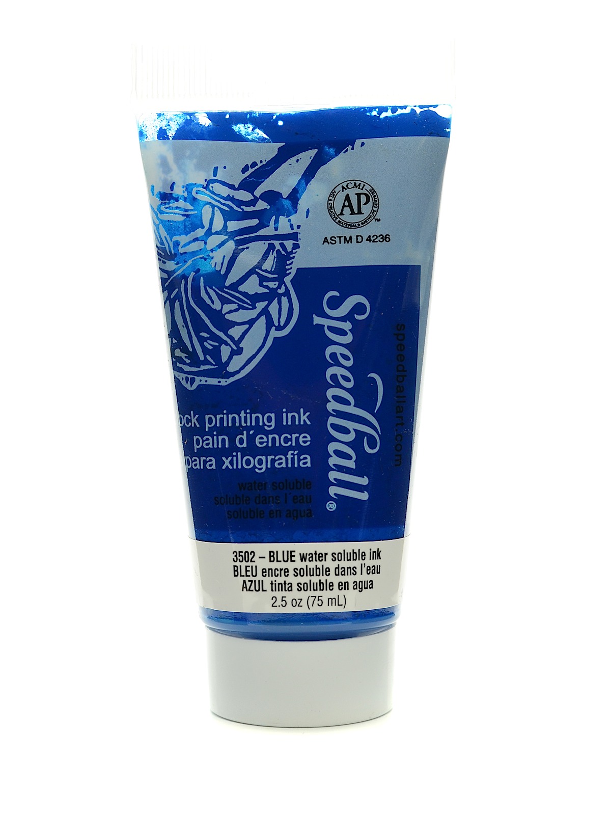 Block Printing Water Soluble Ink blue 2.5 oz.