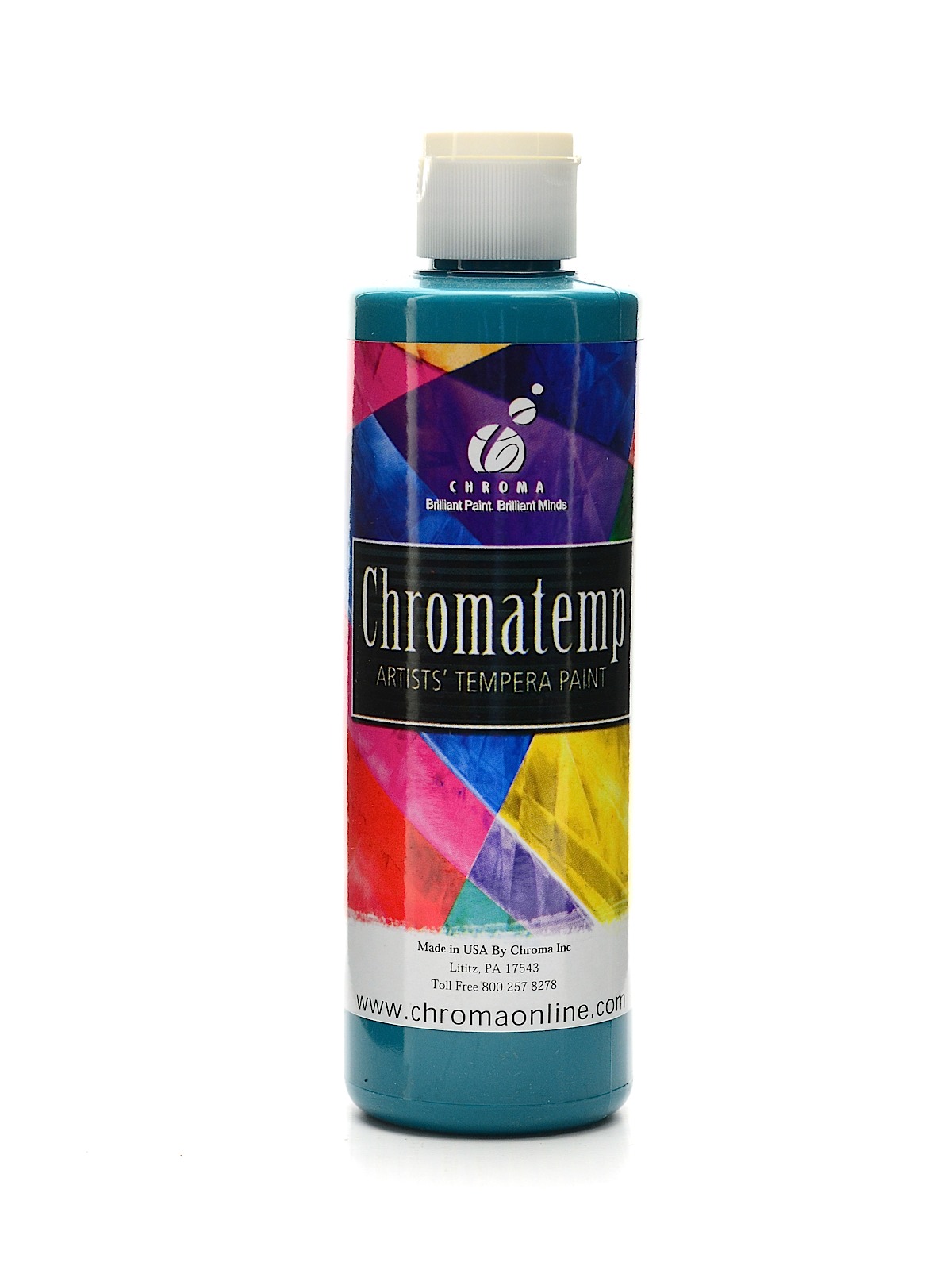 ChromaTemp Artists' Tempera Paint Turquoise 8 Oz.