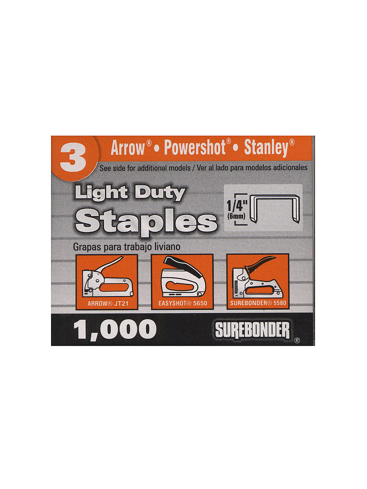 No. 3 Light Duty Staples No. 3 Light Duty Staples 1 4 In.