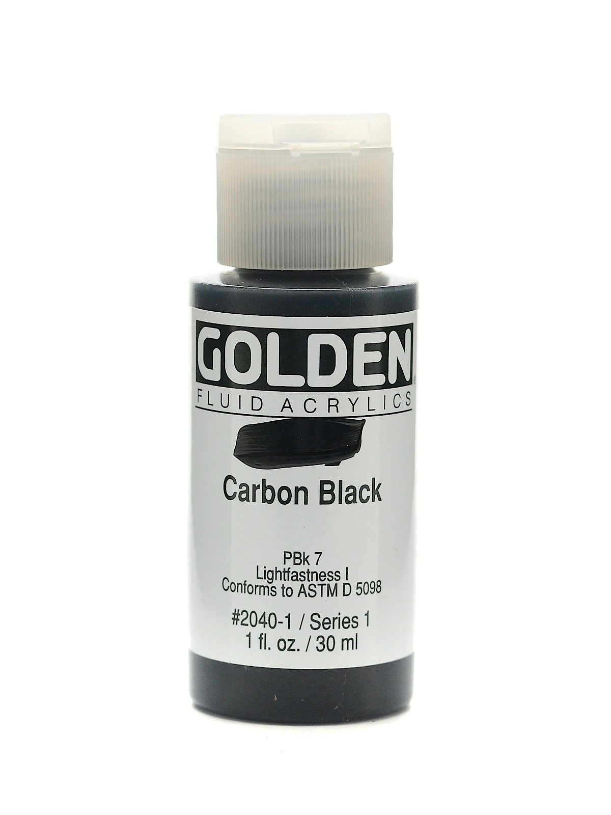 Fluid Acrylics carbon black 1 oz.