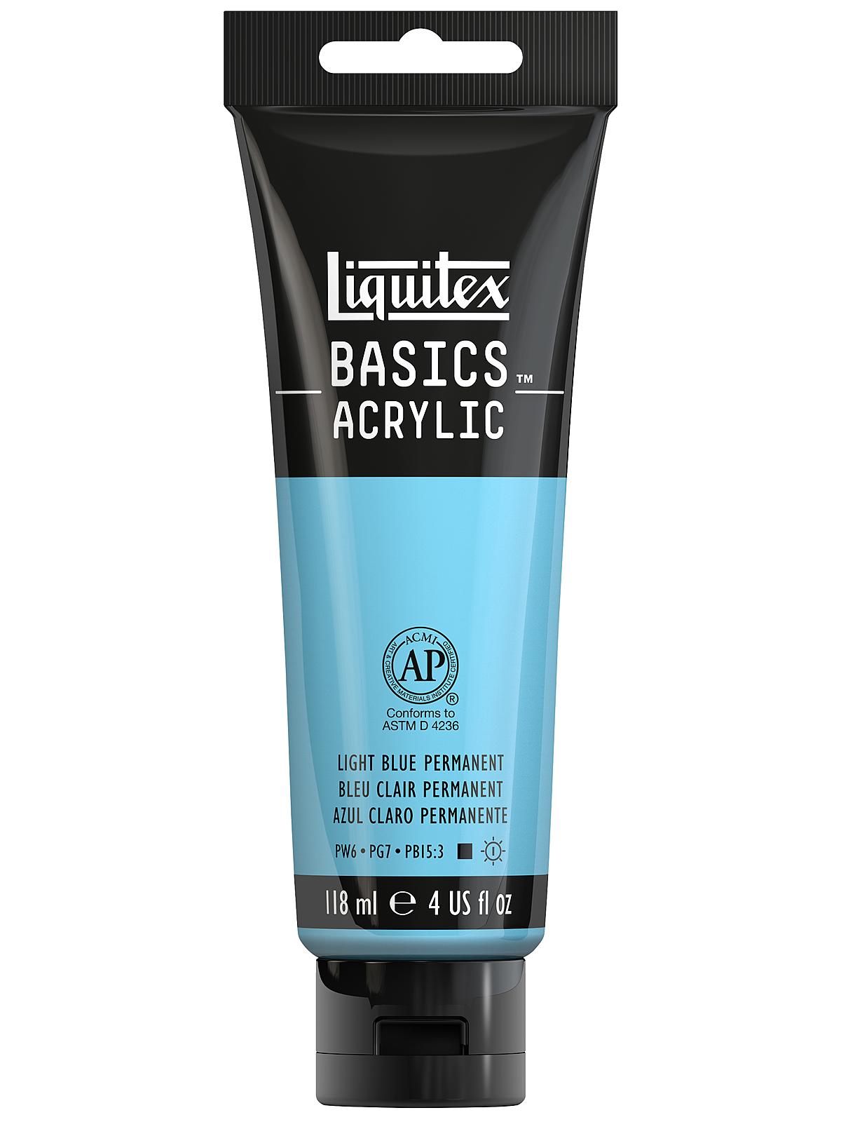 Basics Acrylics Colors light blue permanent 4 oz. tube
